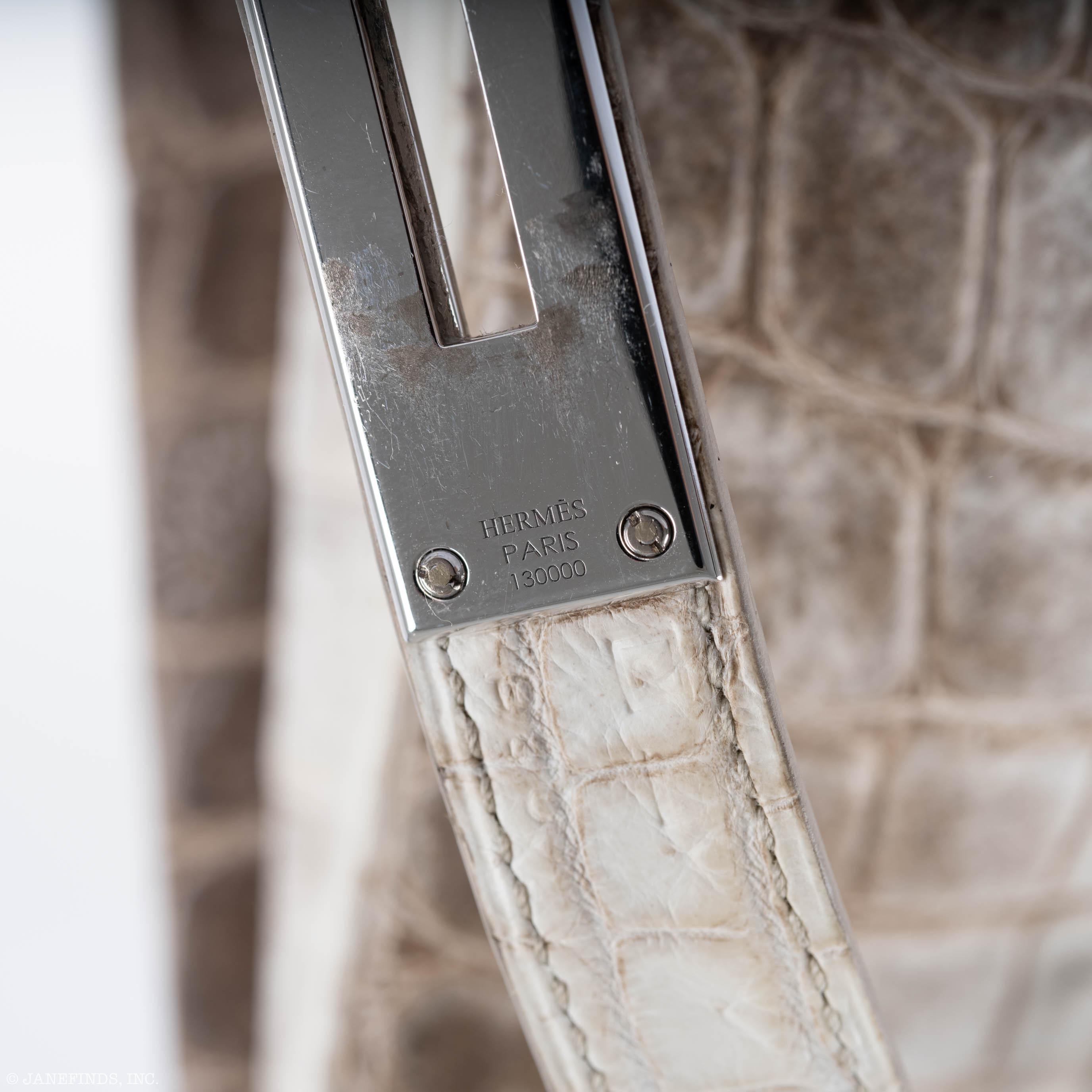 Hermès Birkin 35 Himalaya Niloticus Crocodile 18K White Gold & Diamond Hardware