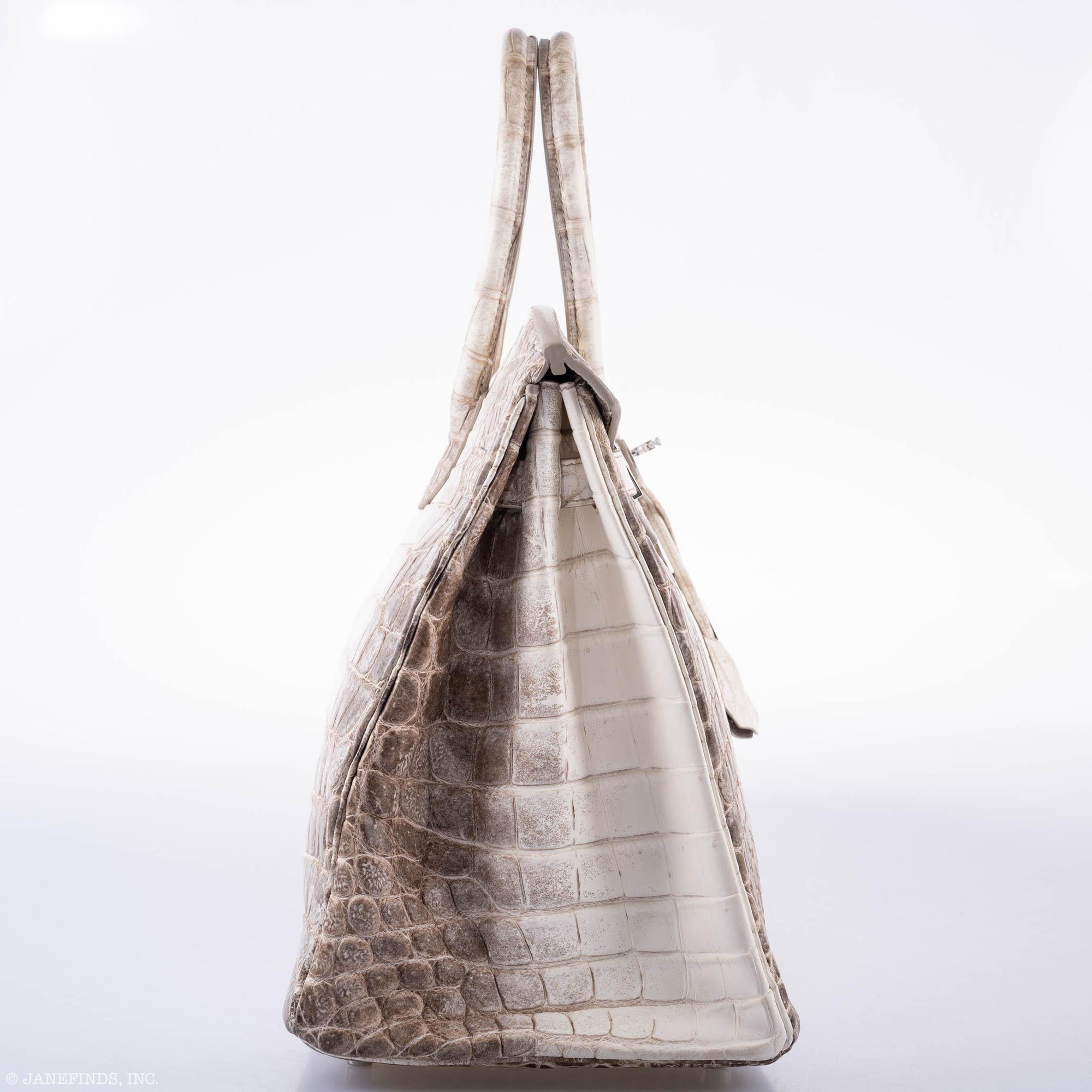 Hermès Birkin 35 Himalaya Niloticus Crocodile 18K White Gold & Diamond Hardware