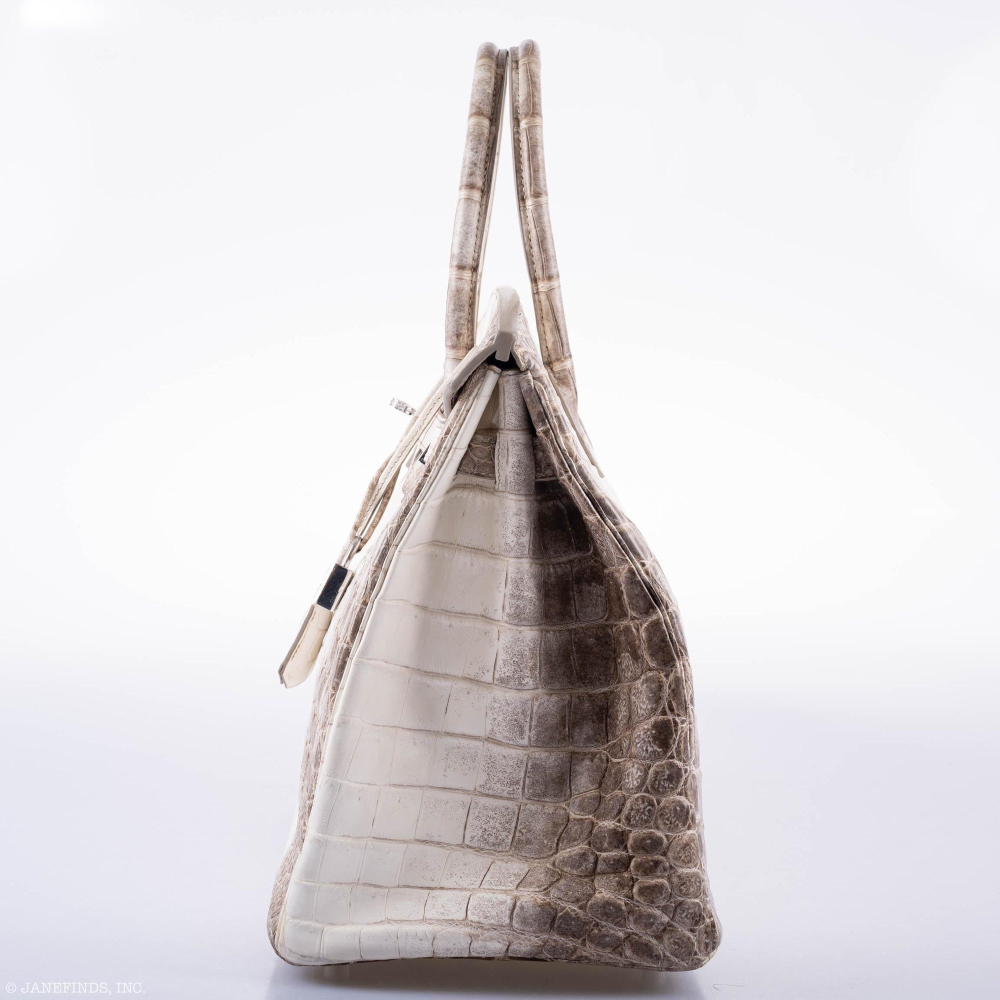 Hermès Birkin 35 Himalaya Niloticus Crocodile 18K White Gold & Diamond Hardware