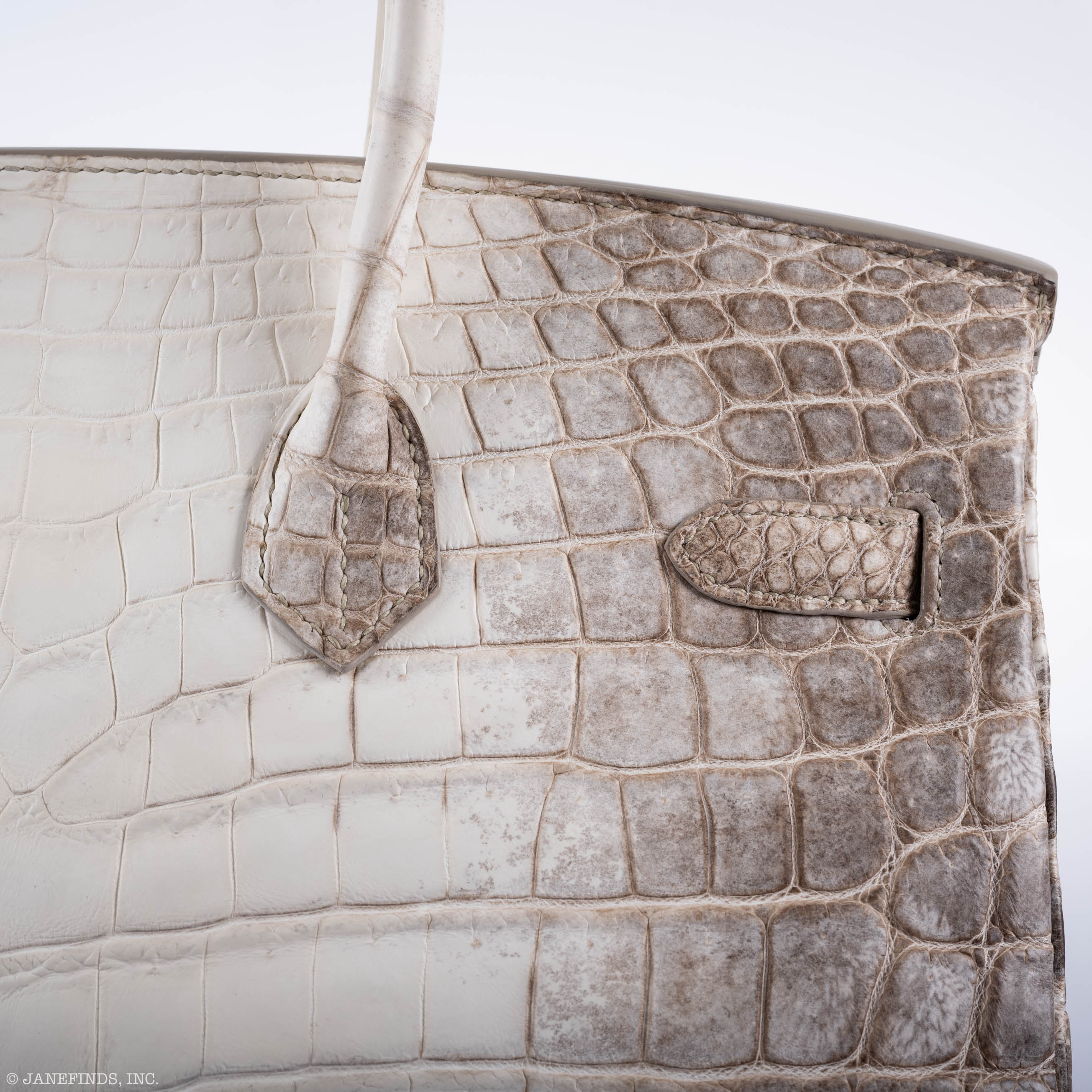 Hermès Birkin 35 Himalaya Niloticus Crocodile 18K White Gold & Diamond Hardware