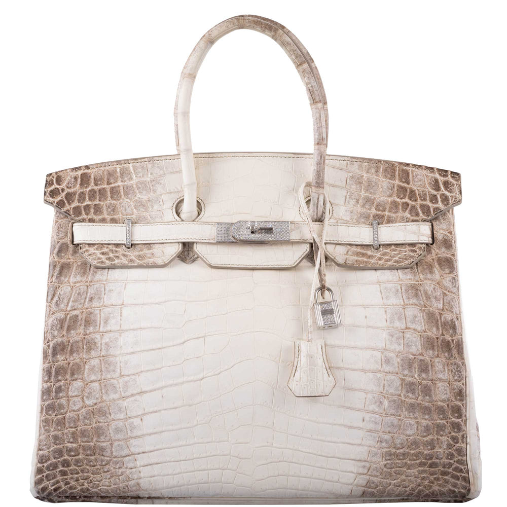 Hermès Birkin 35 Himalaya Niloticus Crocodile 18K White Gold & Diamond Hardware