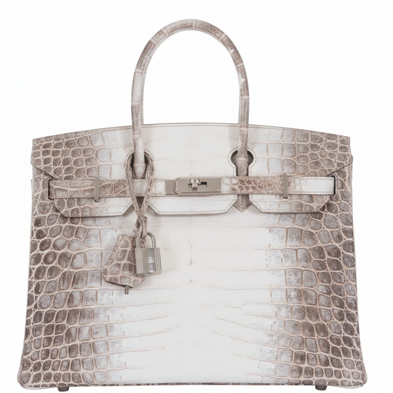 Hermès Birkin 35 Himalayan Matte Niloticus Crocodile Palladium Hardware