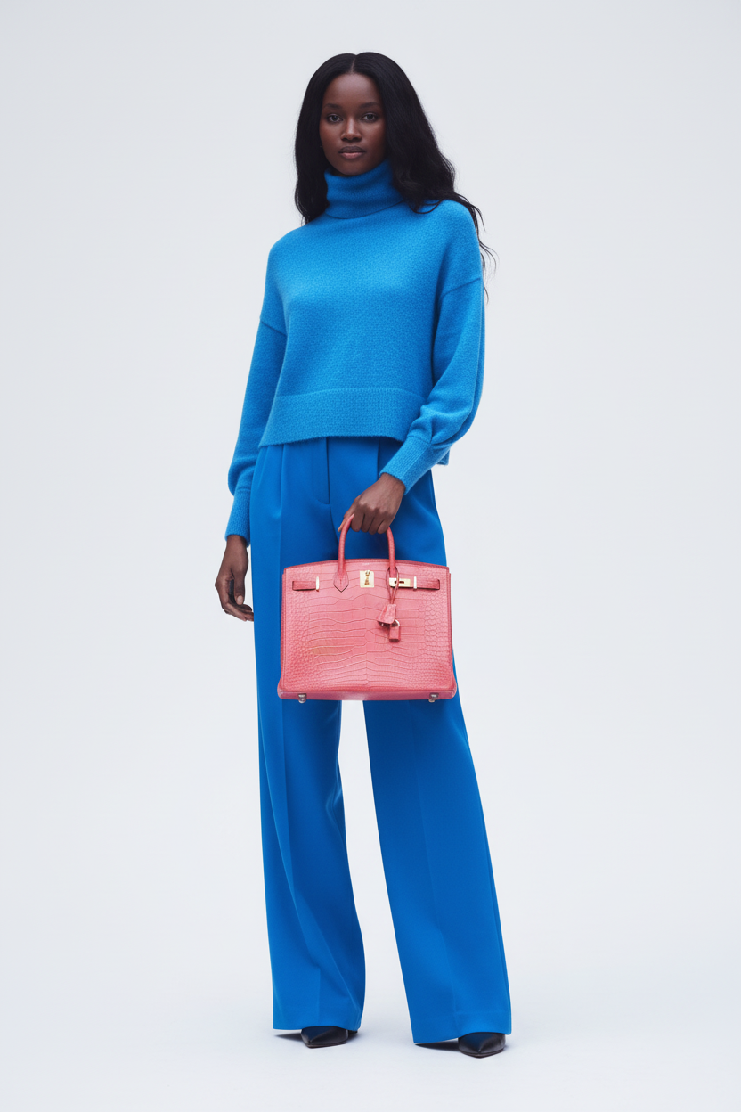 Hermès Birkin 35 Matte Bougainvillea Pink Porosus Crocodile Gold