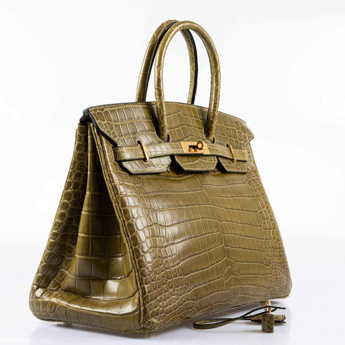 Hermès Birkin 35 in Vert Véronèse Porosus Crocodile with Gold hardware, image 10 of 10