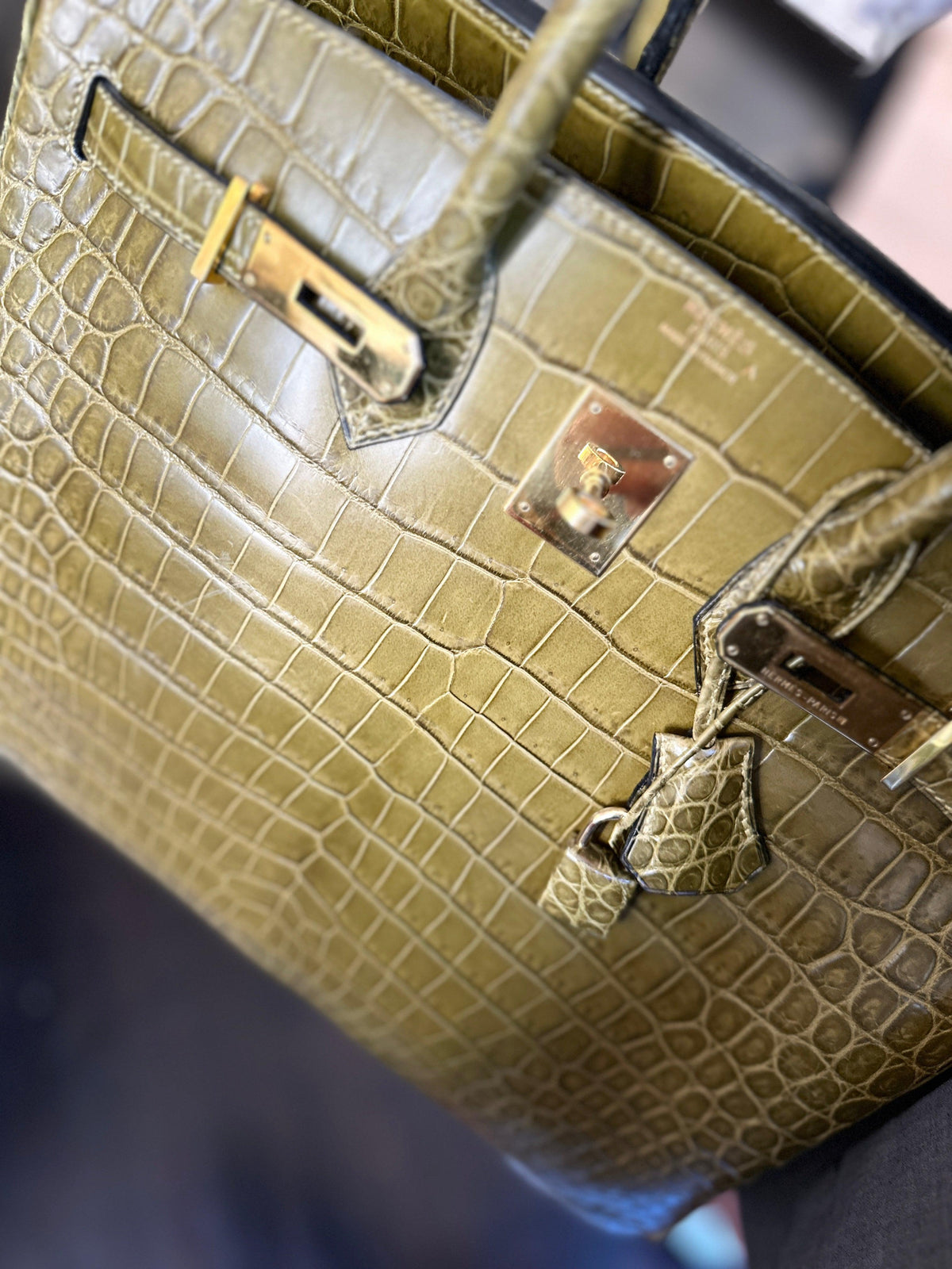 Hermès Birkin 35 in Vert Véronèse Porosus Crocodile with Gold hardware, image 4 of 10