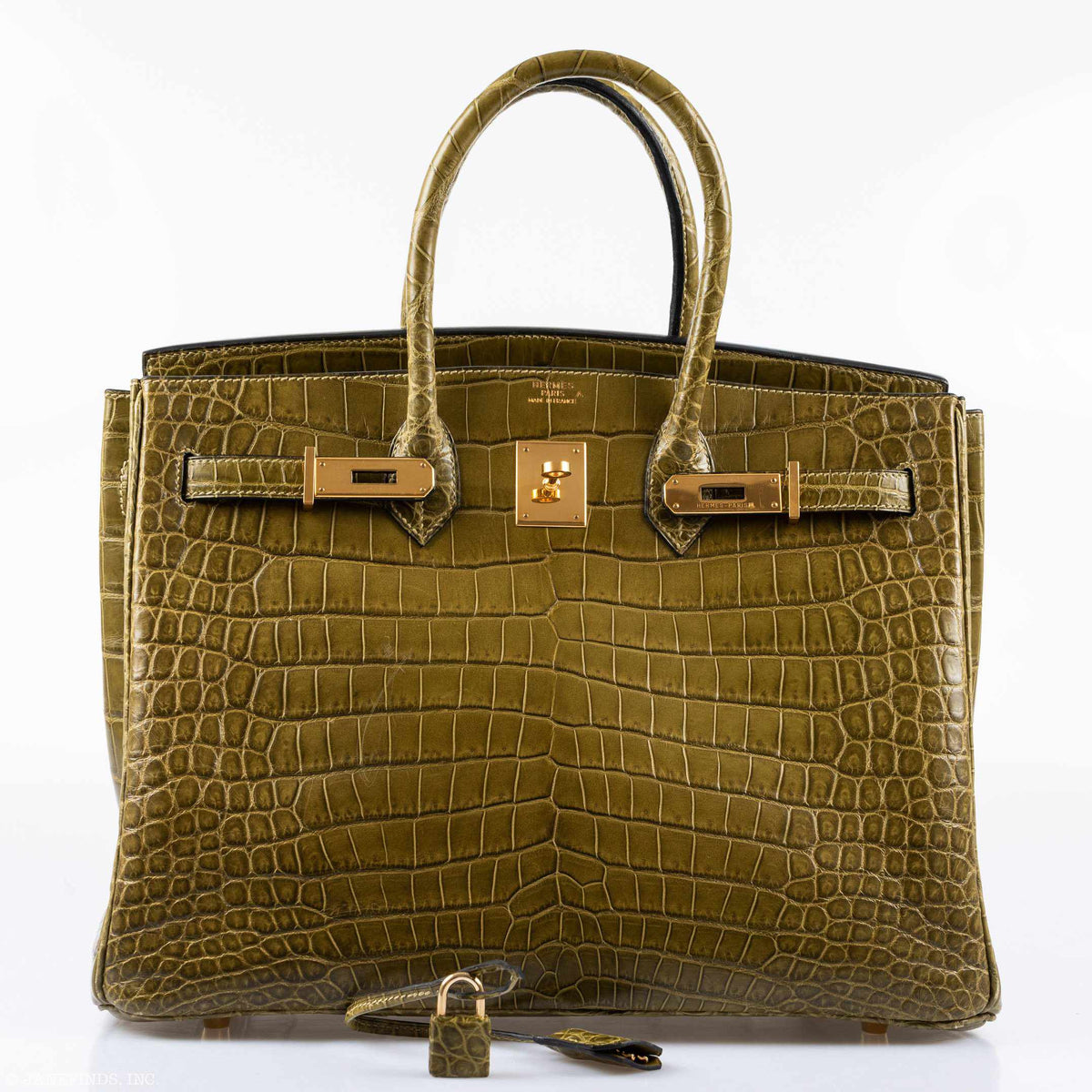 Hermès Birkin 35 in Vert Véronèse Porosus Crocodile with Gold hardware, image 8 of 10