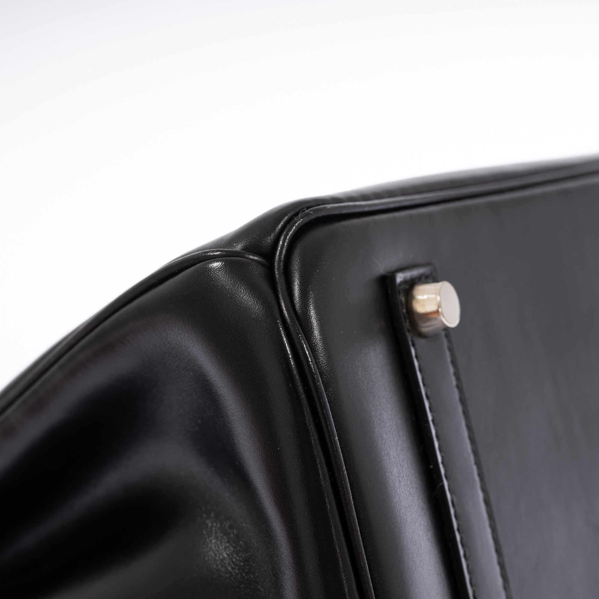 Hermès Birkin 35 Noir Box Calf Palladium Hardware