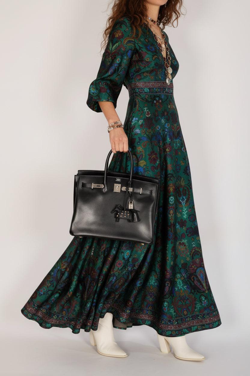 Hermès Birkin 35 Noir Box Calf Palladium Hardware