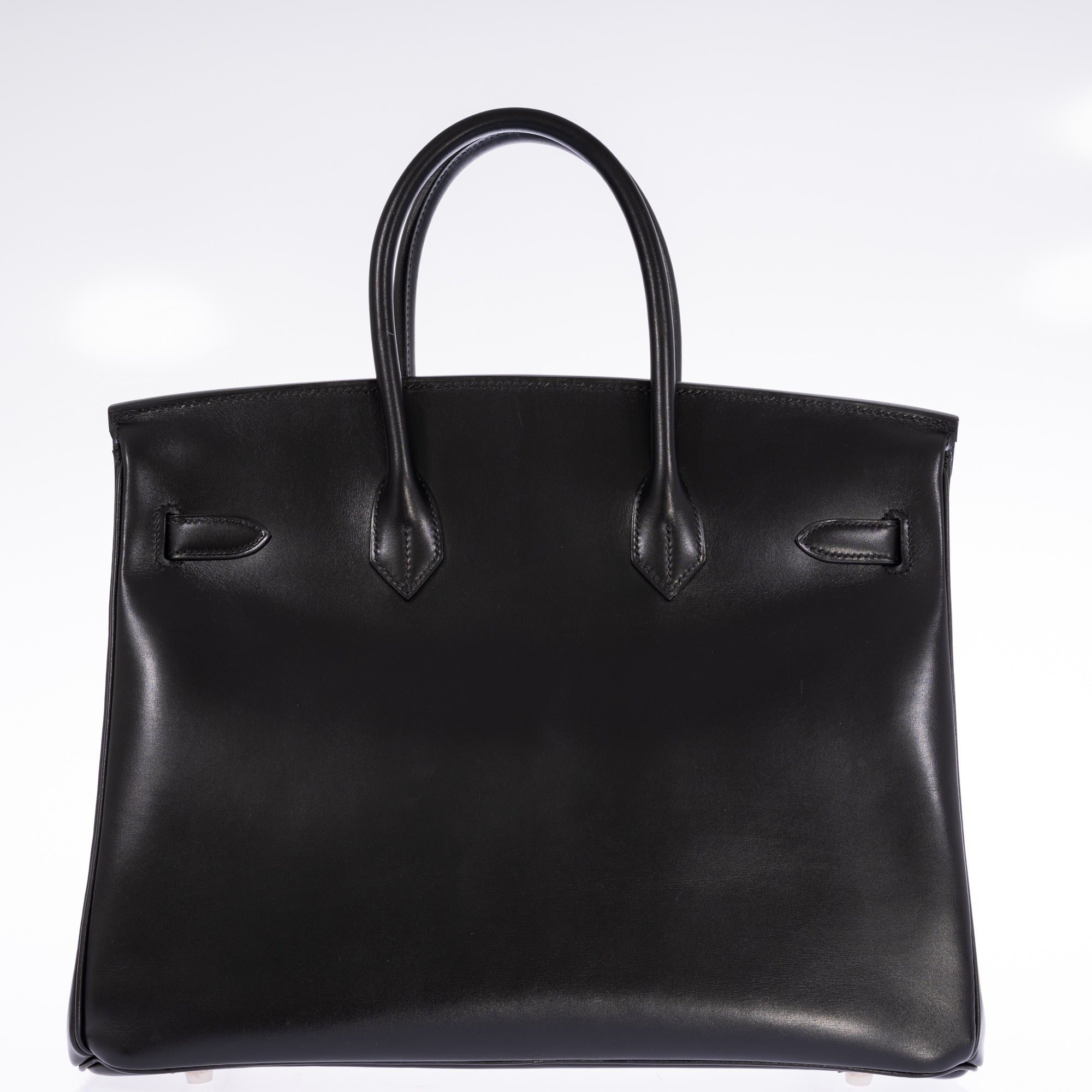Hermès Birkin 35 Noir Box Calf Palladium Hardware
