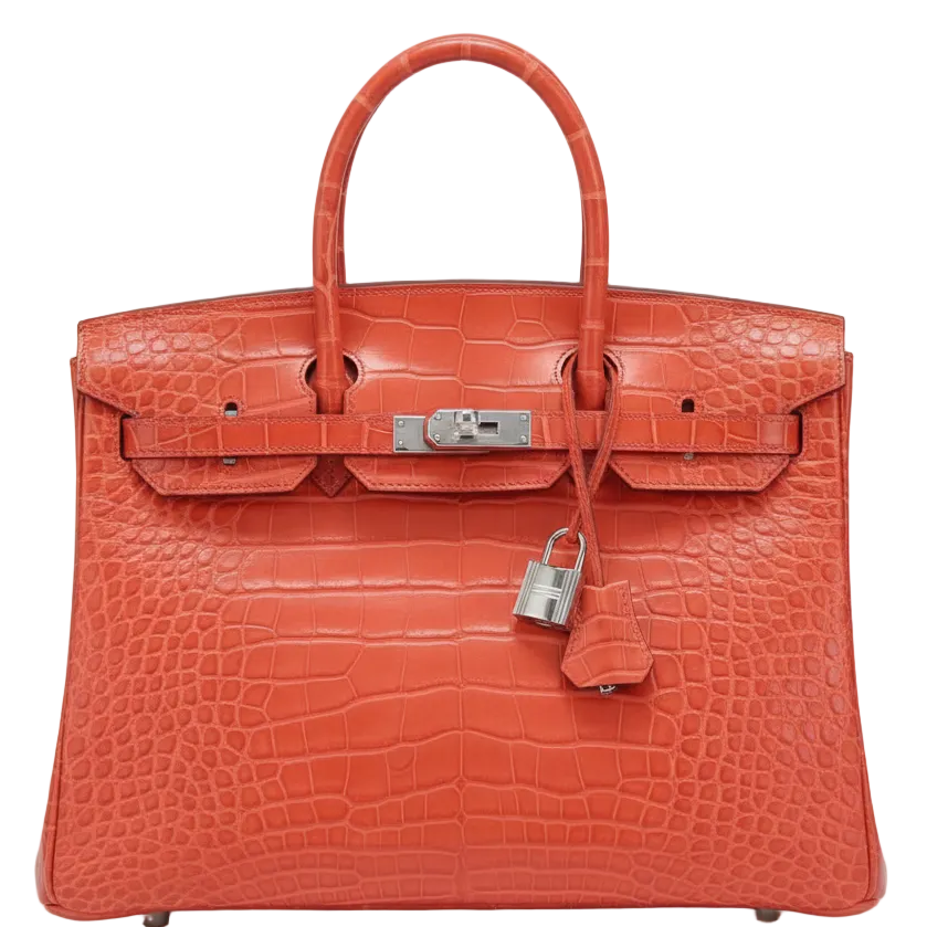 Hermès Birkin 35 Rouge Indien Matte Alligator Palladium Hardware