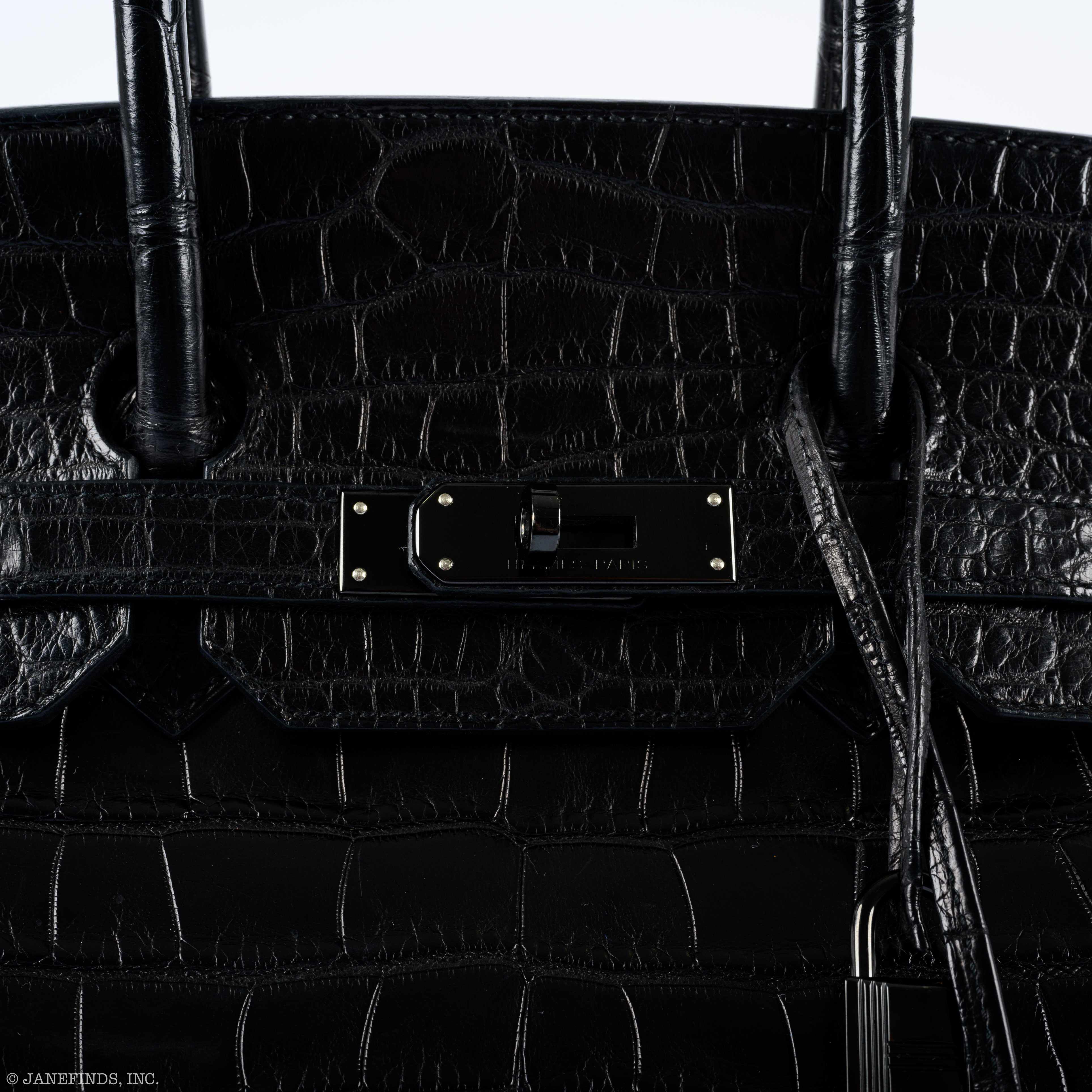 Hermès Birkin 35 SO BLACK Matte Alligator Black PVD Hardware