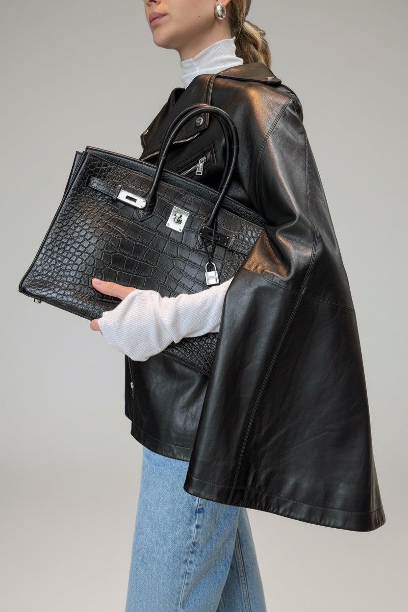 Hermès Birkin 35 SO BLACK Matte Alligator PVD Hardware