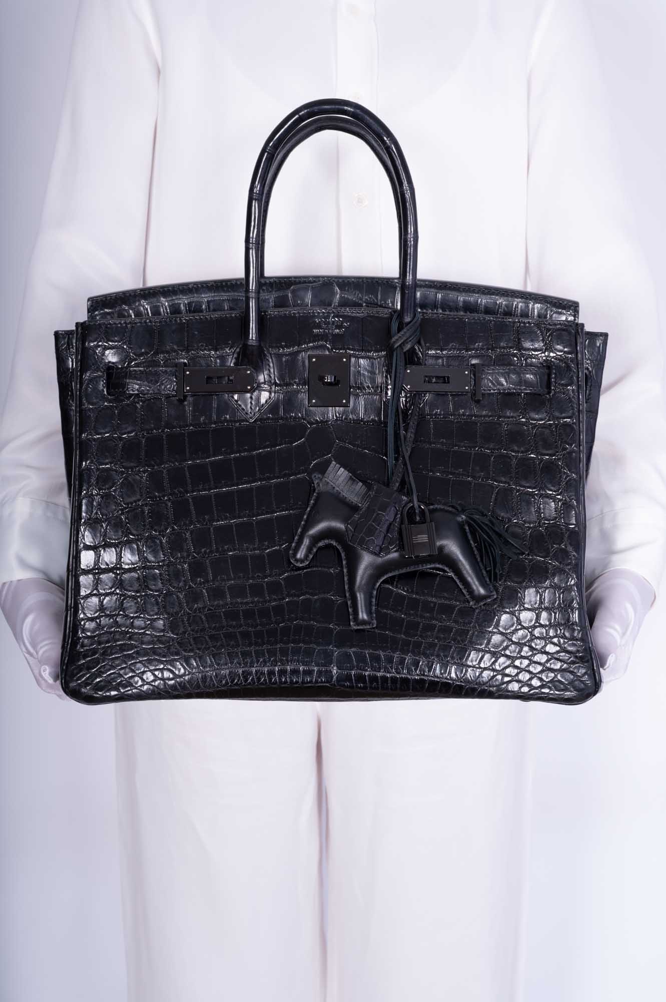 Hermès Birkin 35 SO BLACK Matte Alligator PVD Hardware