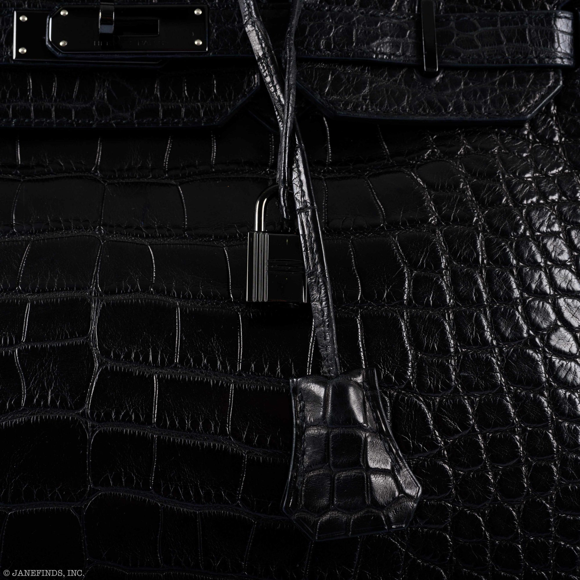 Hermès Birkin 35 SO BLACK Matte Alligator PVD Hardware