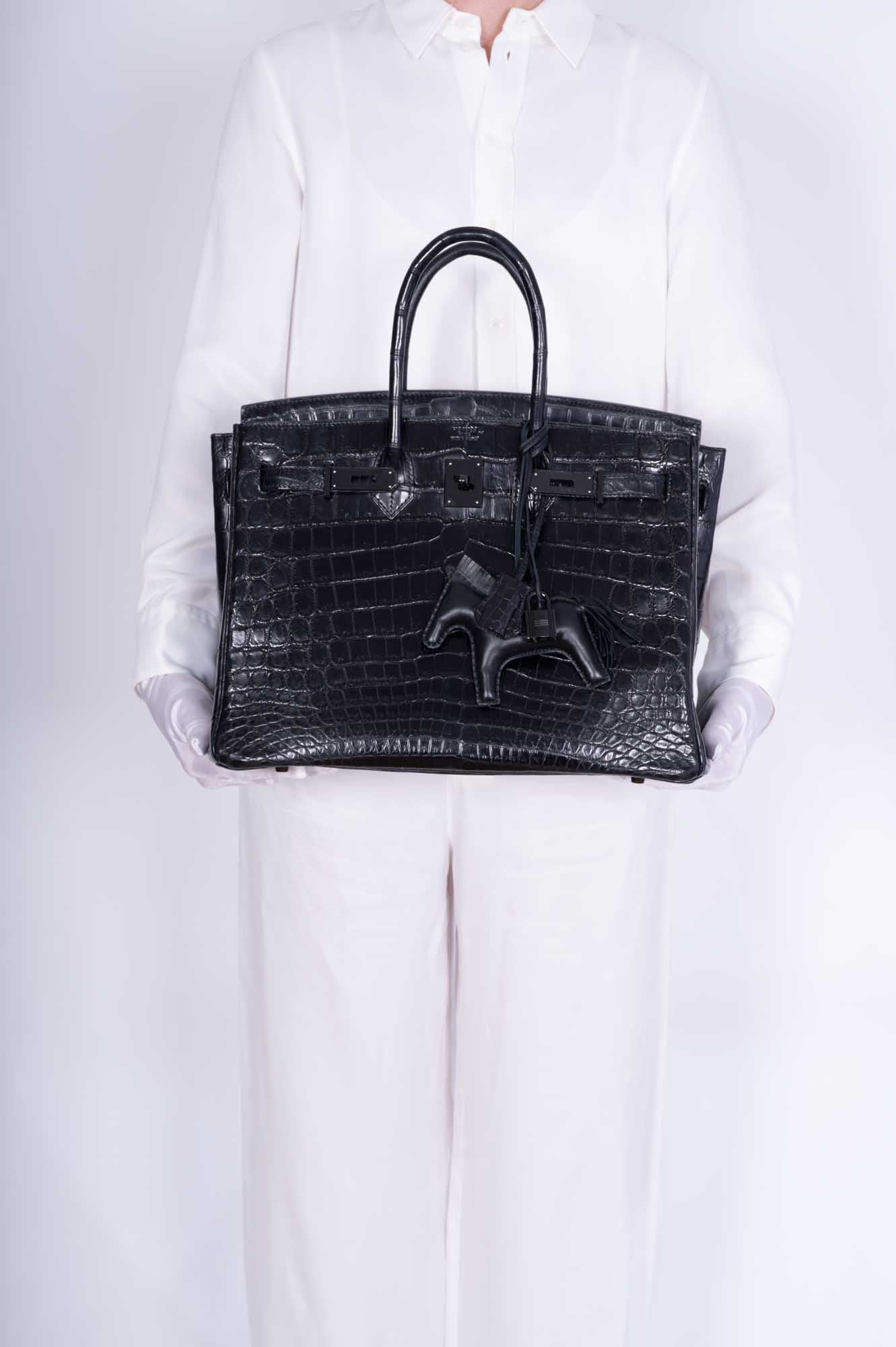 Hermès Birkin 35 SO BLACK Matte Alligator PVD Hardware