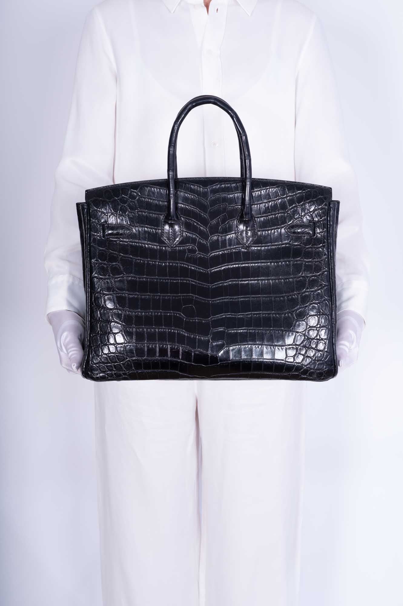 Hermès Birkin 35 SO BLACK Matte Alligator PVD Hardware