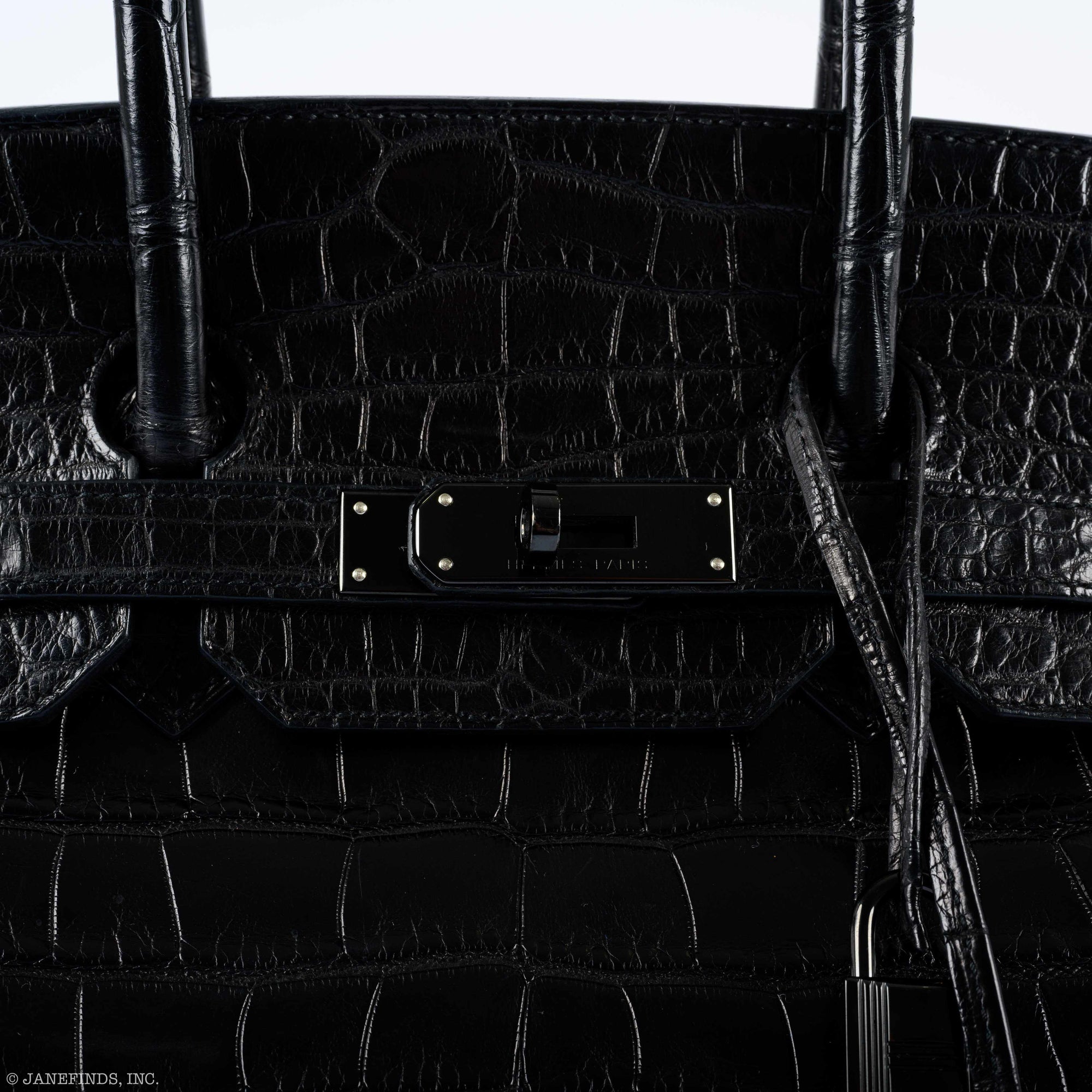 Hermès Birkin 35 SO BLACK Matte Alligator PVD Hardware