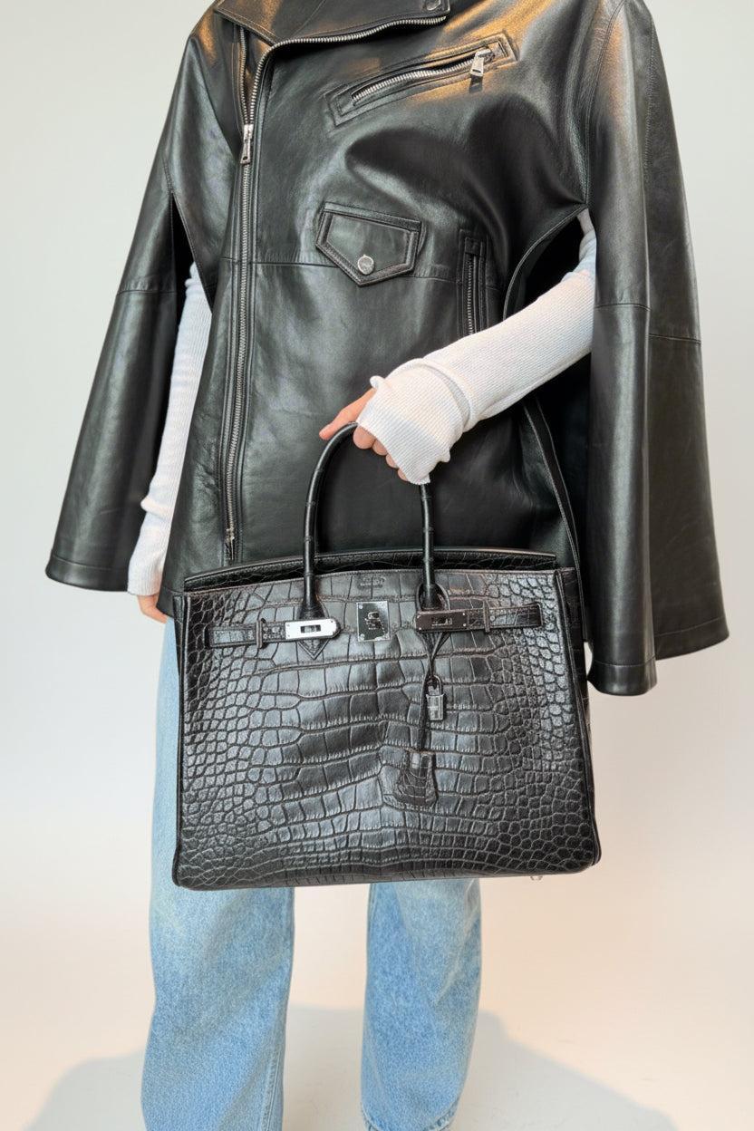 Hermès Birkin 35 SO BLACK Matte Alligator PVD Hardware