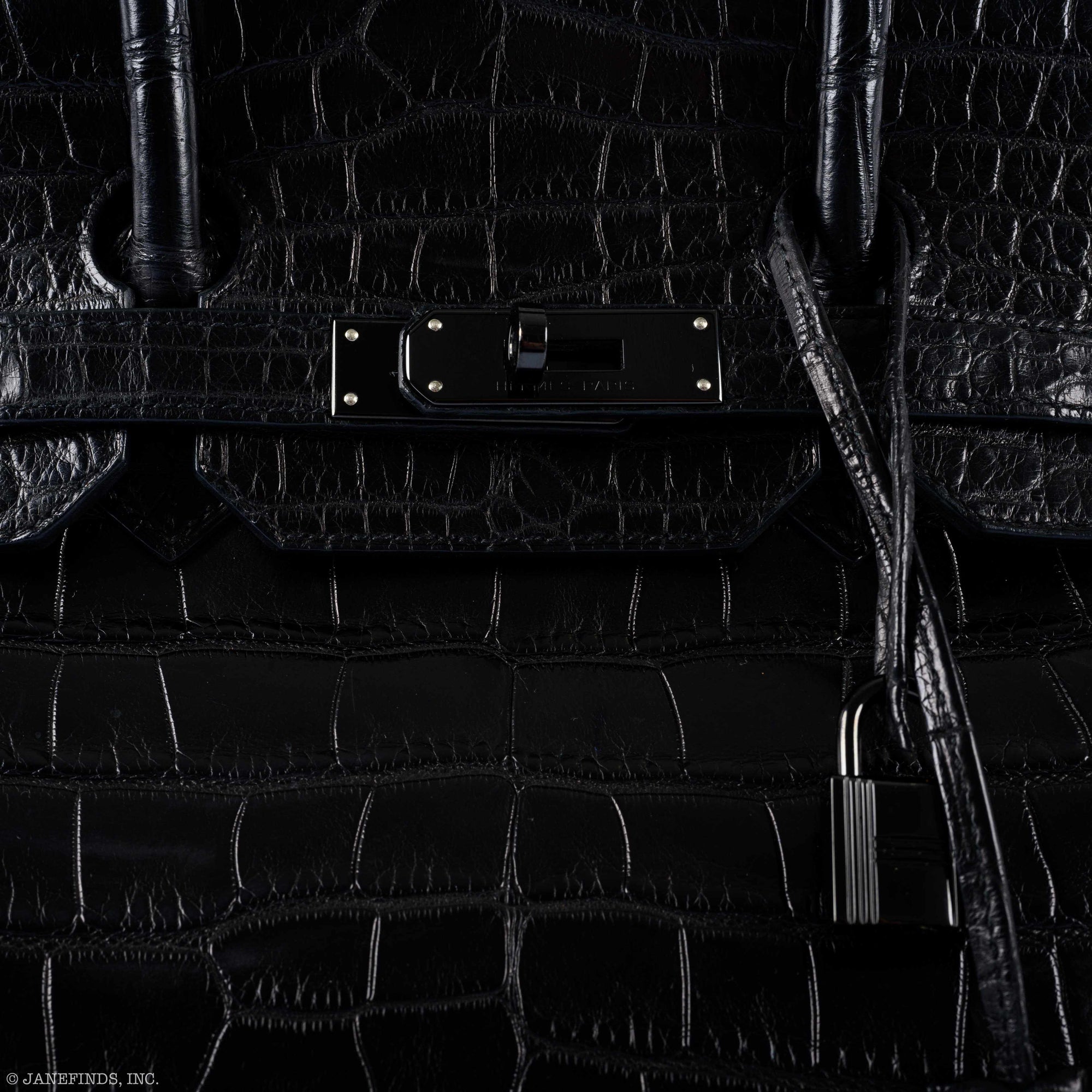 Hermès Birkin 35 SO BLACK Matte Alligator PVD Hardware
