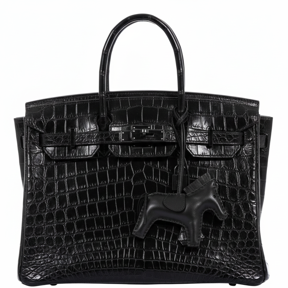 Hermès Birkin 35 SO BLACK Matte Alligator PVD Hardware