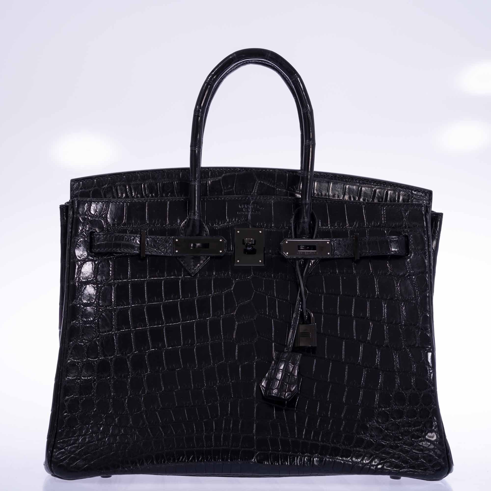 Hermès Birkin 35 SO BLACK Matte Niloticus Crocodile PVD Black Hardware