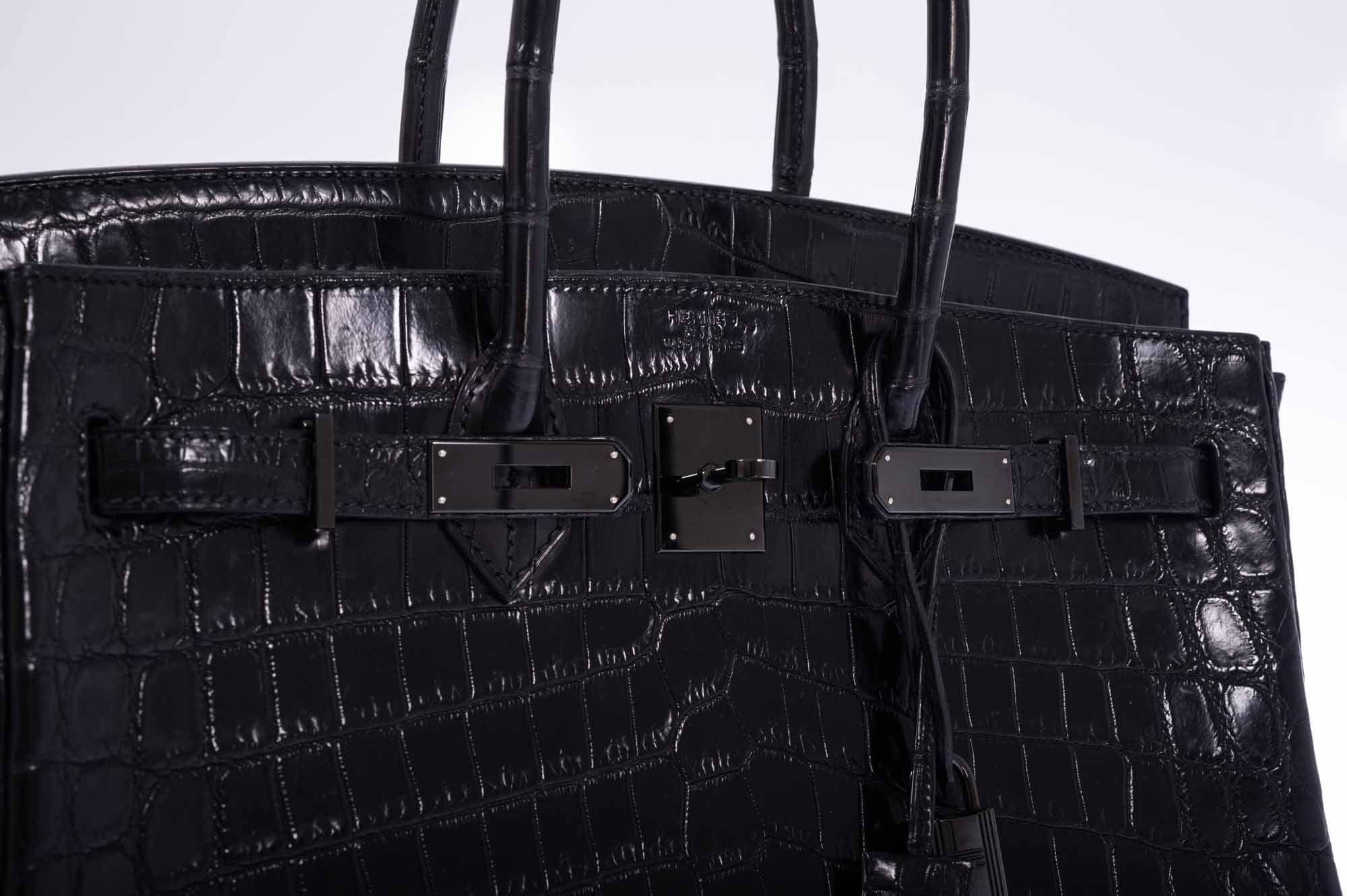 Hermès Birkin 35 SO BLACK Matte Niloticus Crocodile PVD Black Hardware