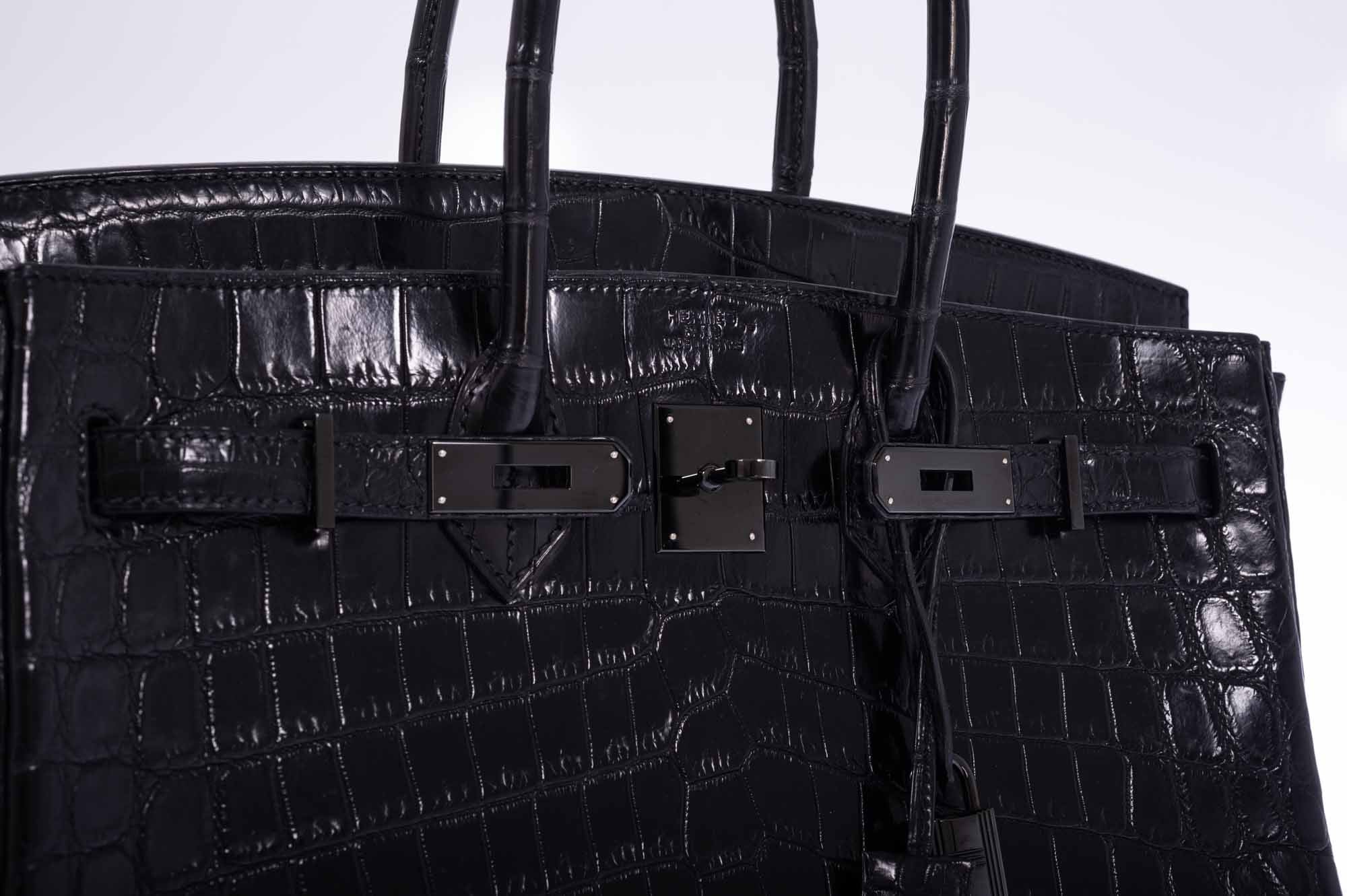 Hermès Birkin 35 SO BLACK Matte Niloticus Crocodile PVD Hardware