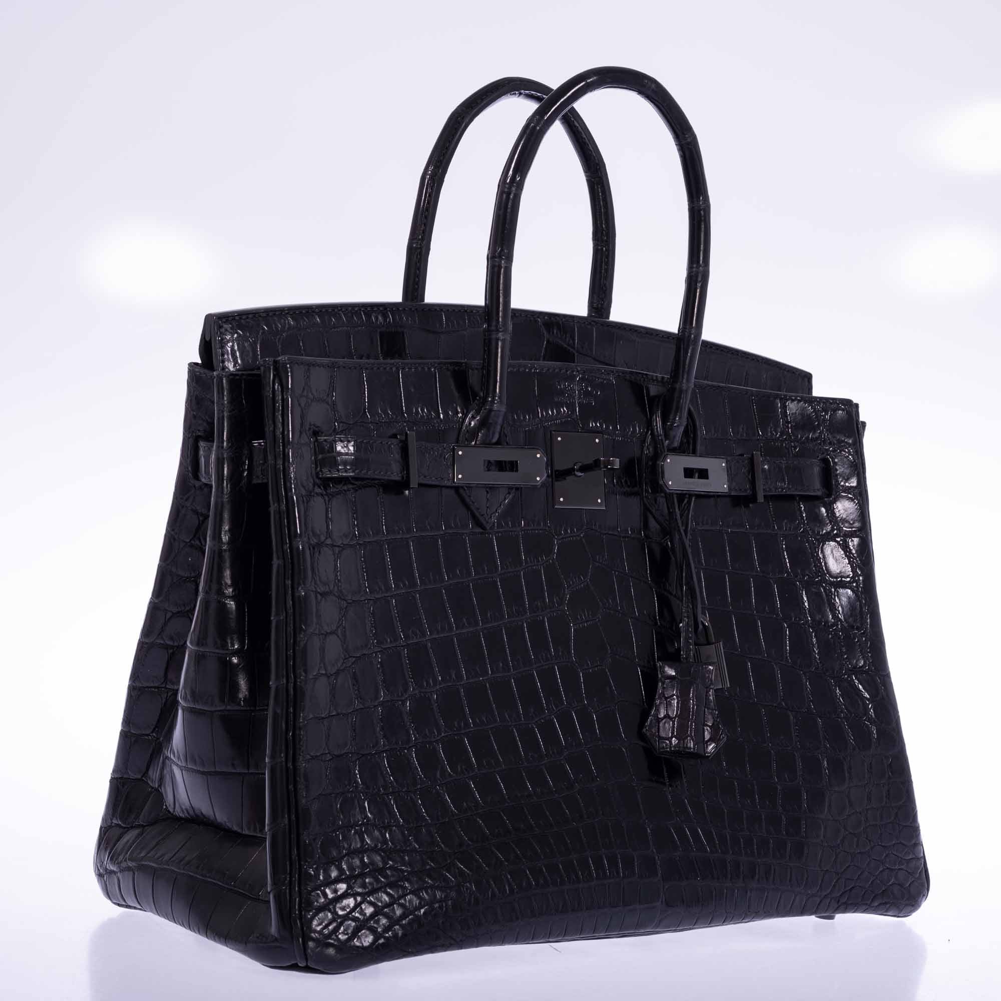Hermès Birkin 35 SO BLACK Matte Niloticus Crocodile PVD Hardware