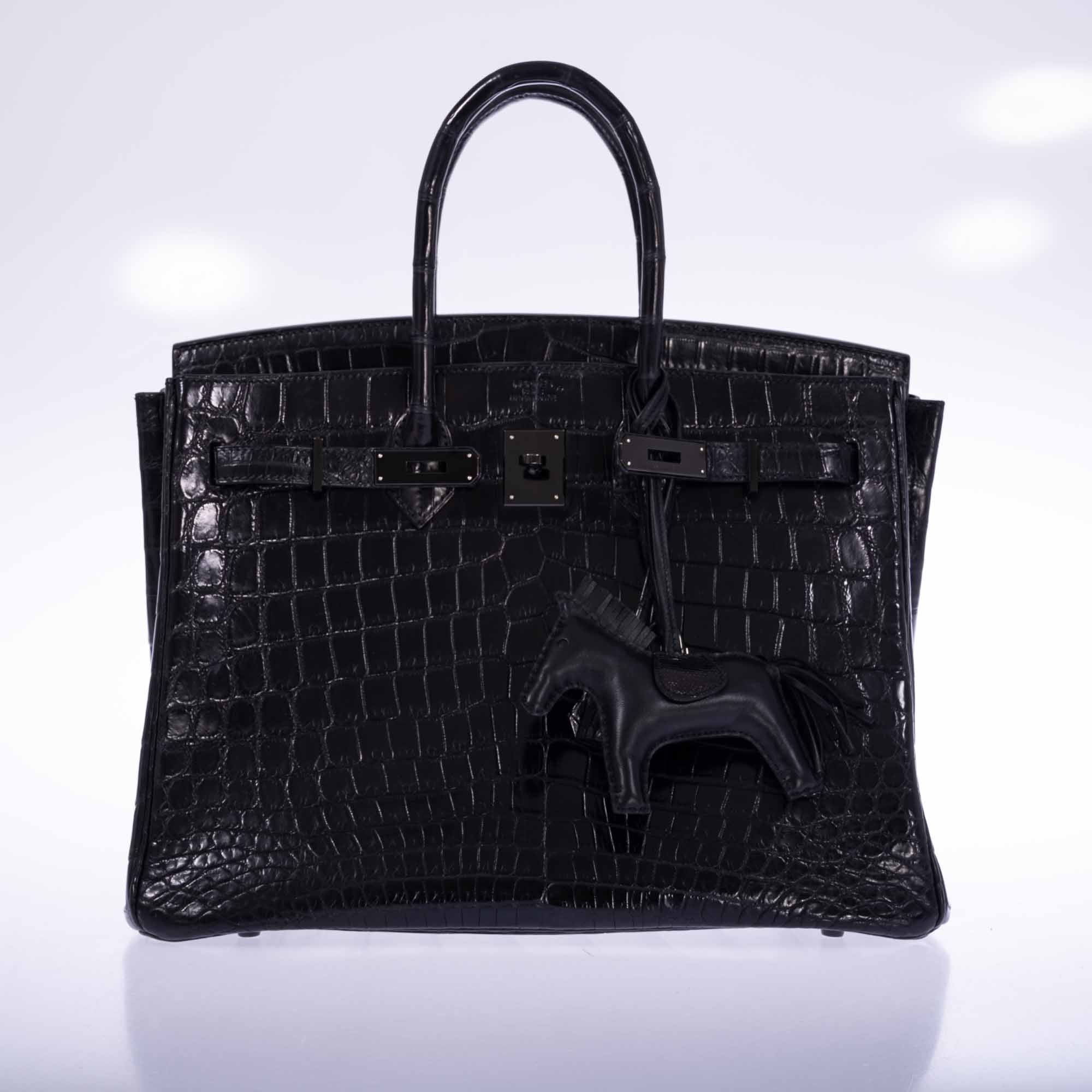 Hermès Birkin 35 SO BLACK Matte Niloticus Crocodile PVD Hardware
