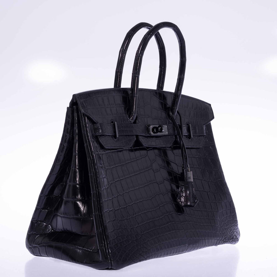 Hermès Birkin 35 SO BLACK Matte Niloticus Crocodile PVD Hardware