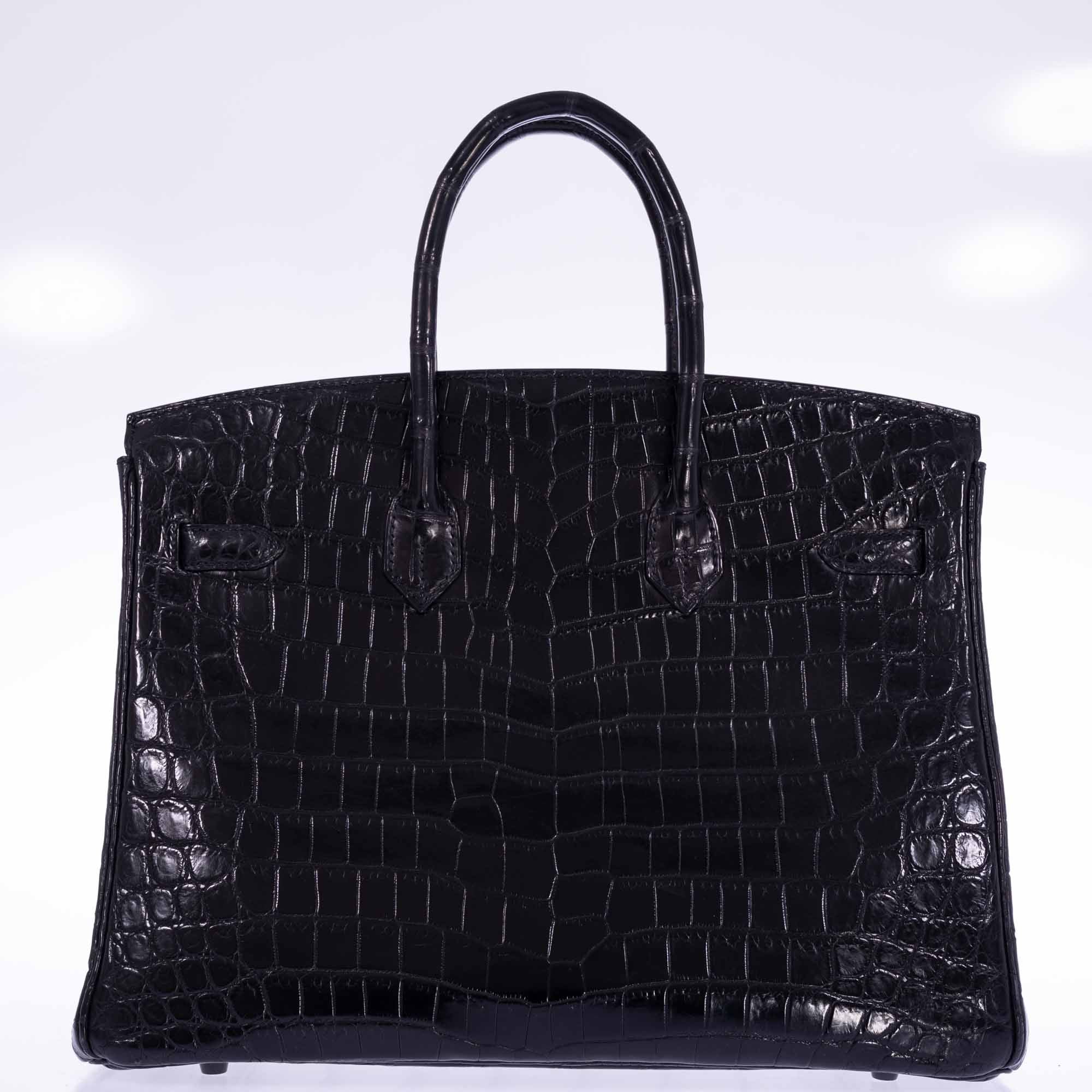 Hermès Birkin 35 SO BLACK Matte Niloticus Crocodile PVD Hardware