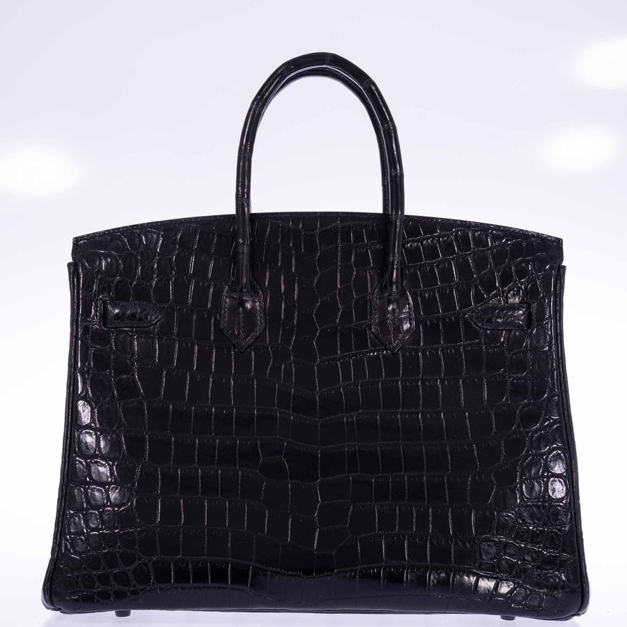 Hermès Birkin 35 SO BLACK Matte Niloticus Crocodile PVD Hardware