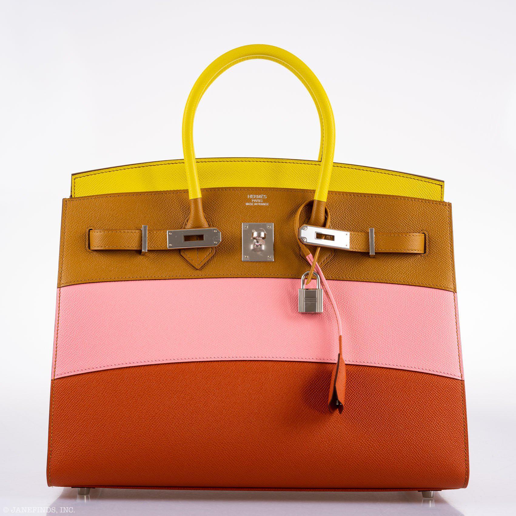 Hermès Birkin 35 Sellier "Sunrise" Rainbow Epsom Palladium Hardware