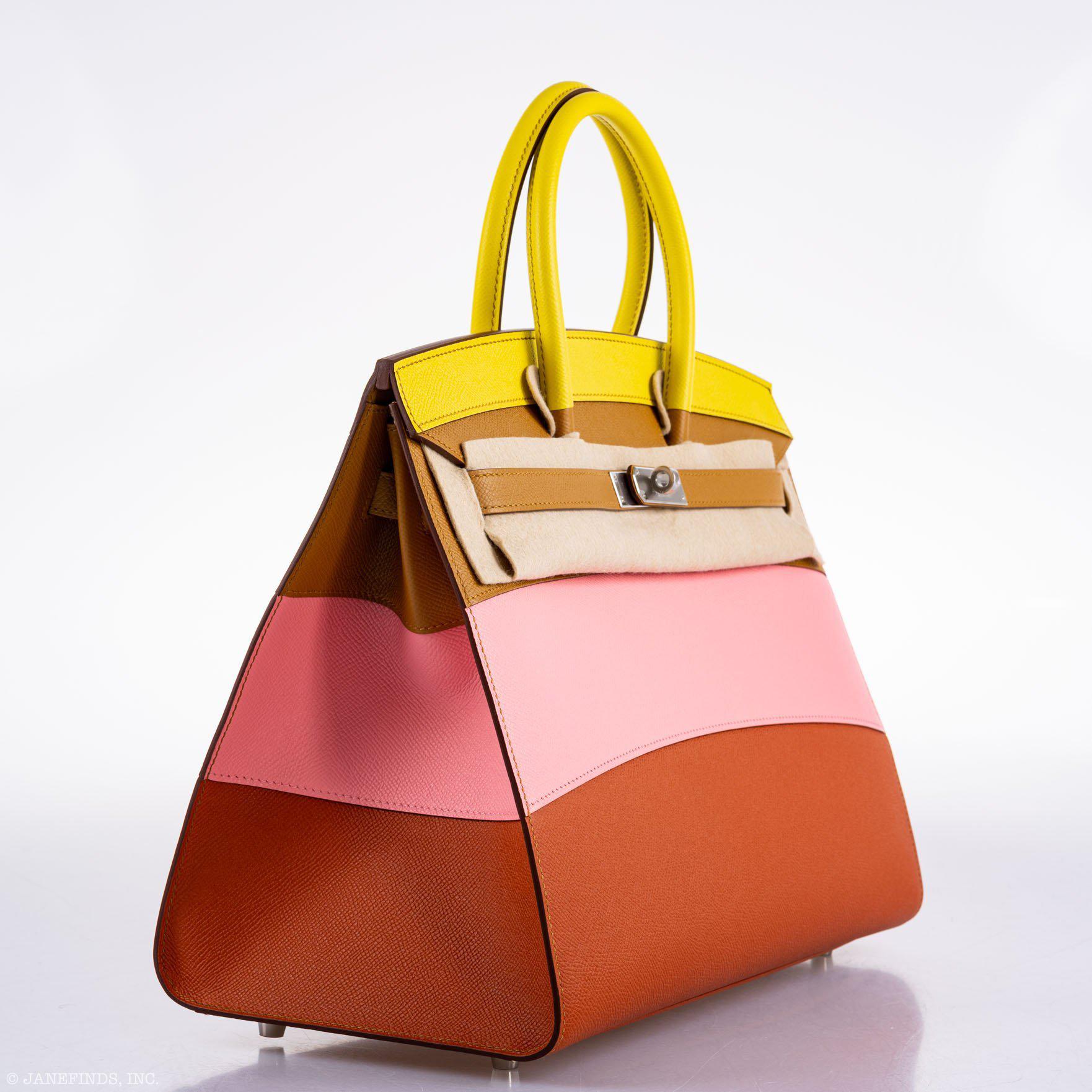Hermès Birkin 35 Sellier Sunrise Rainbow Epsom Palladium Hardware