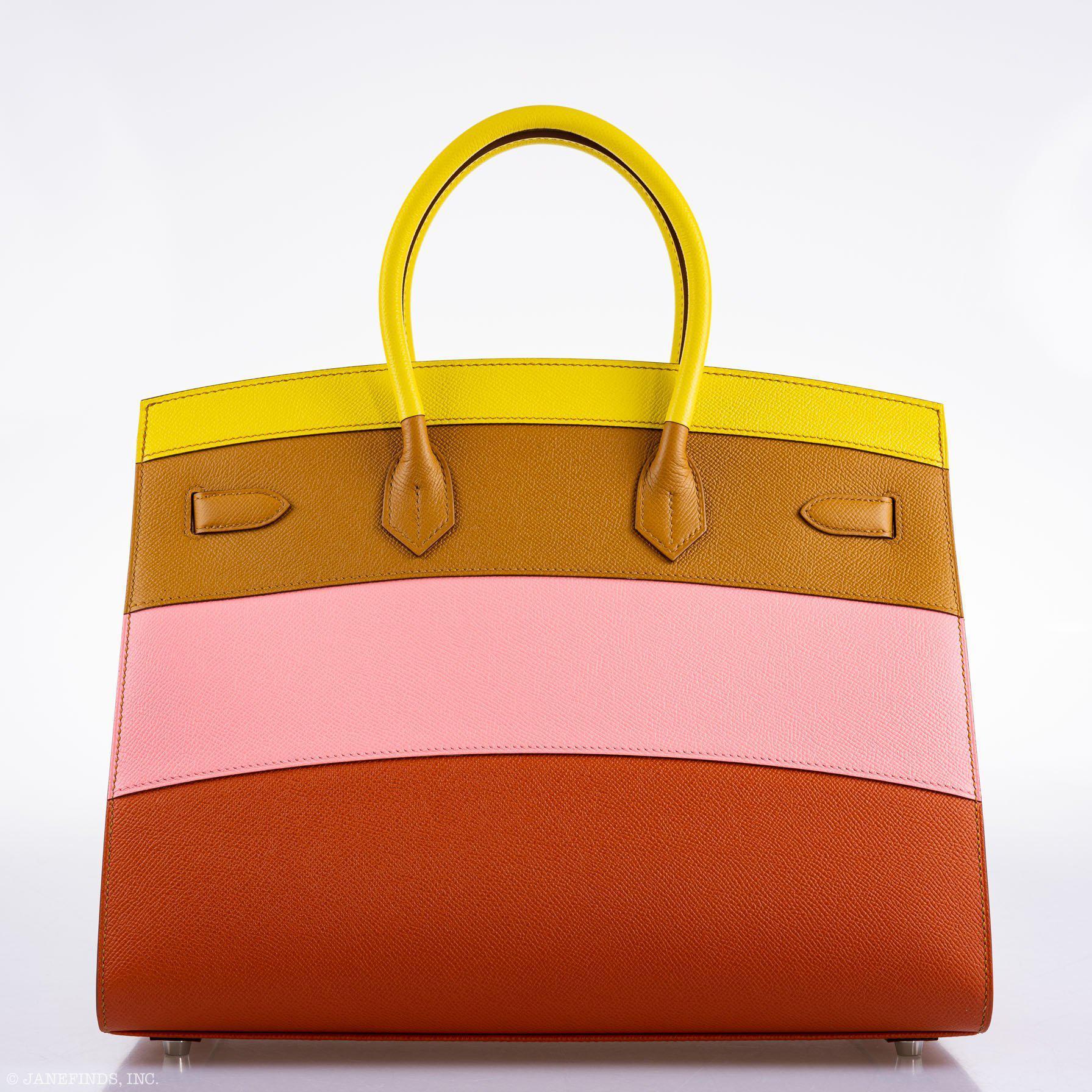 Hermès Birkin 35 Sellier "Sunrise" Rainbow Epsom Palladium Hardware