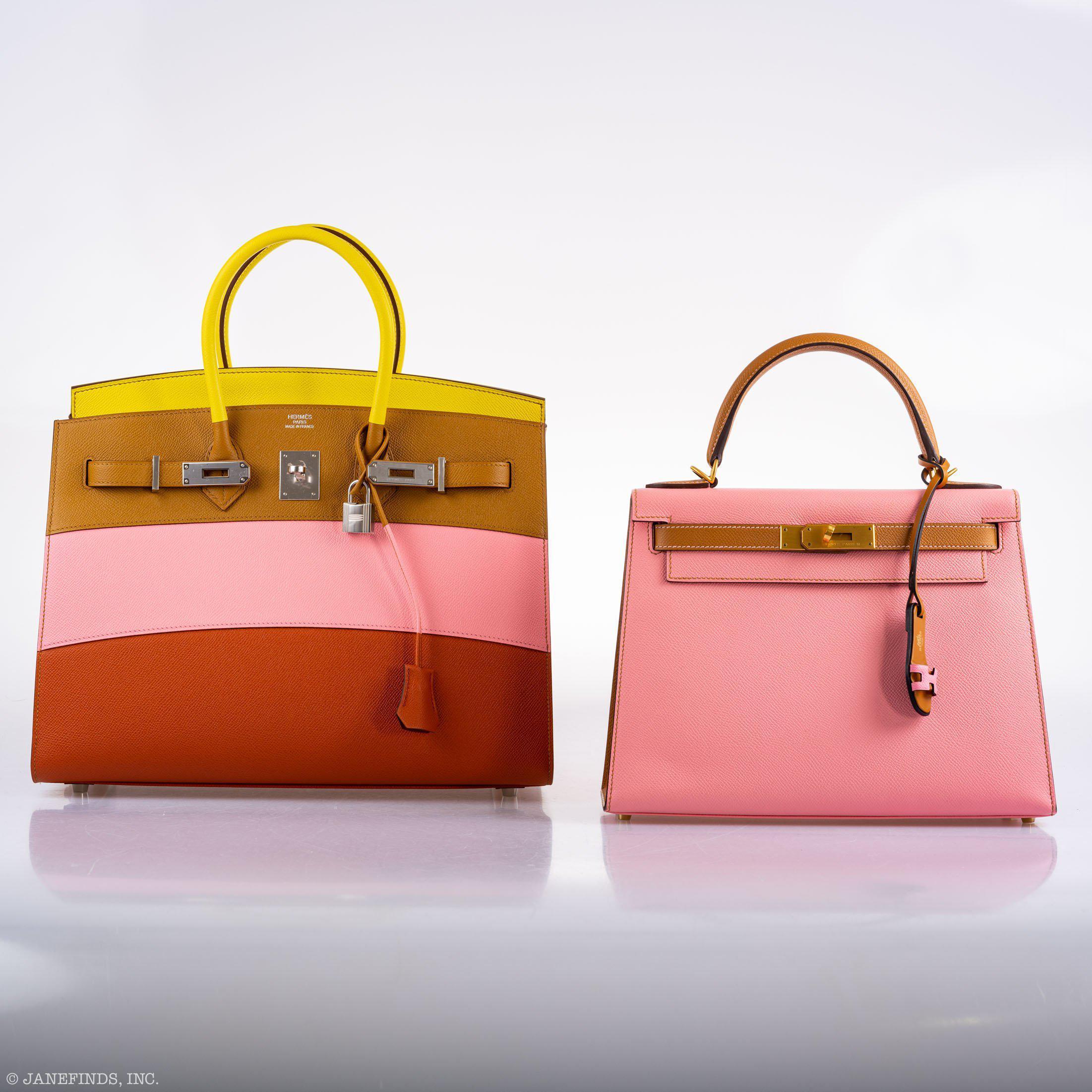 Hermès Birkin 35 Sellier "Sunrise" Rainbow Epsom Palladium Hardware