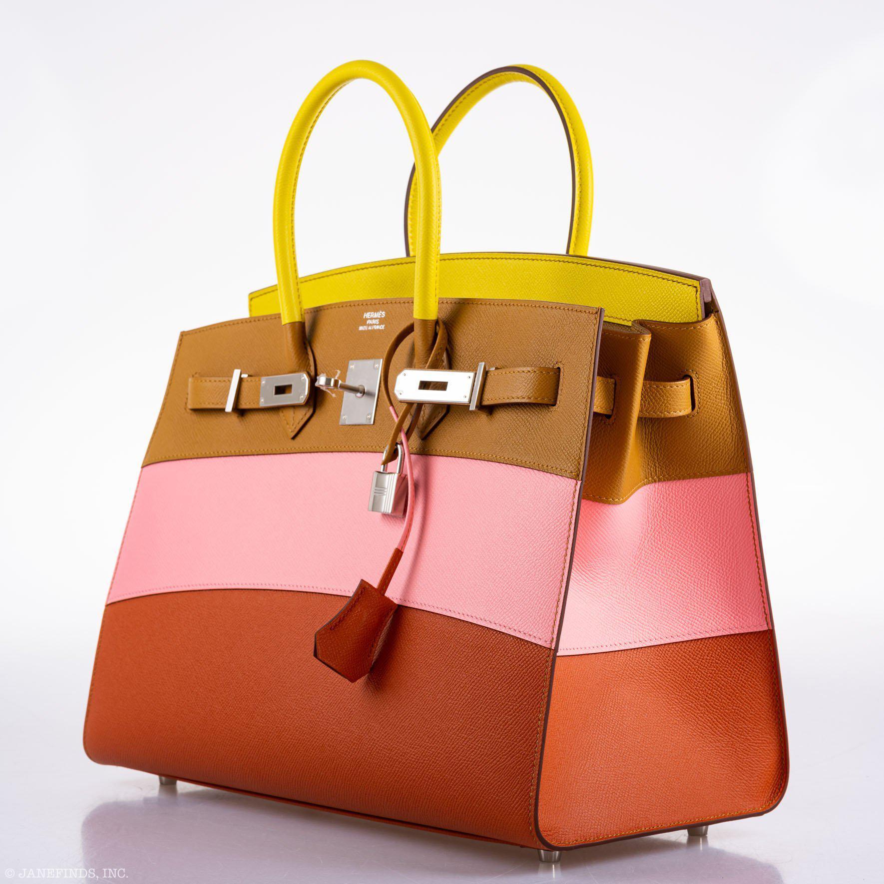 Hermès Birkin 35 Sellier Sunrise Rainbow Epsom Palladium Hardware