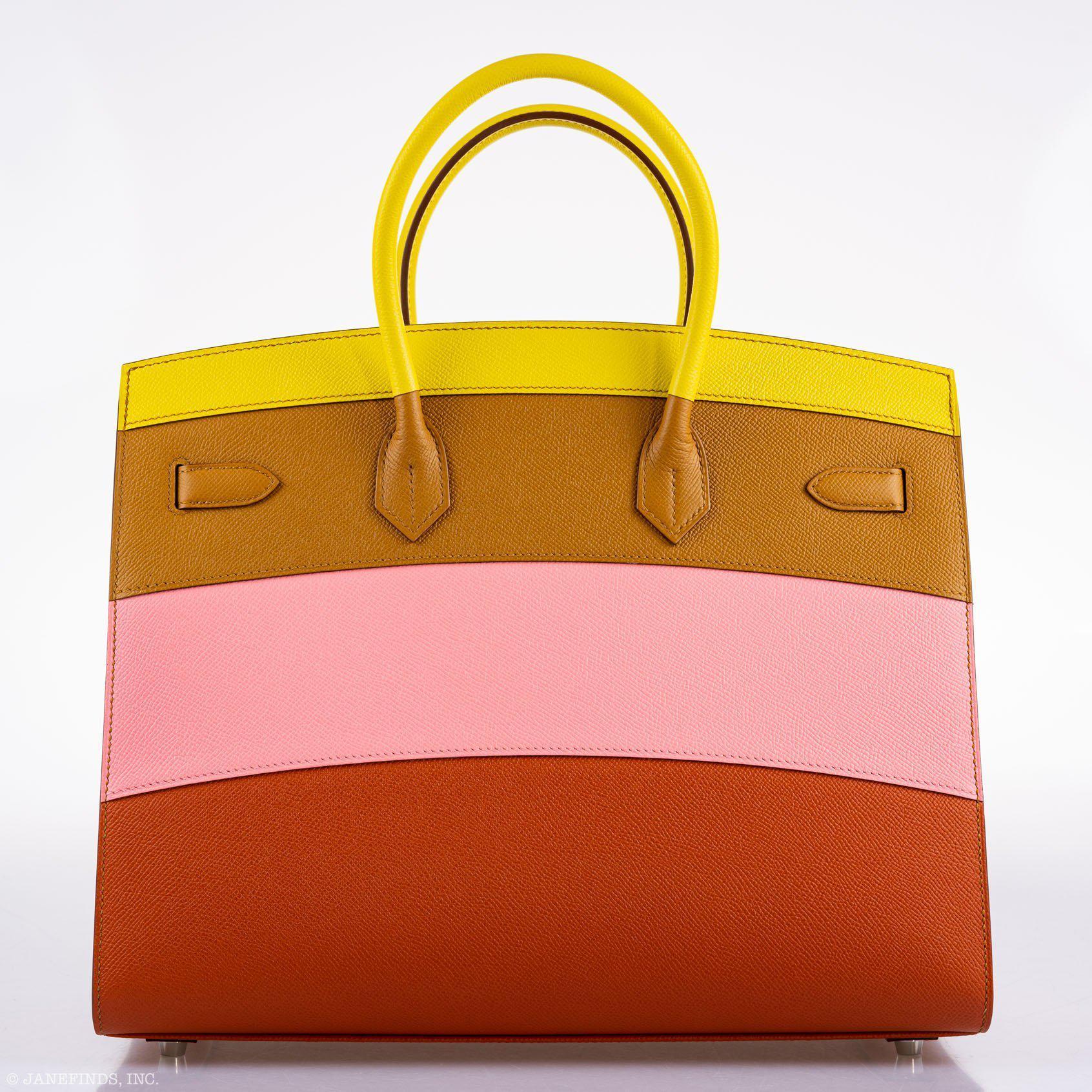 Hermès Birkin 35 Sellier Sunrise Rainbow Epsom Palladium Hardware