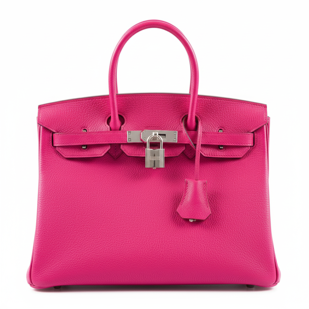 Hermès Birkin 35 Special Order Rose Tyrien Chevre Palladium Hardware with Extra Pocket