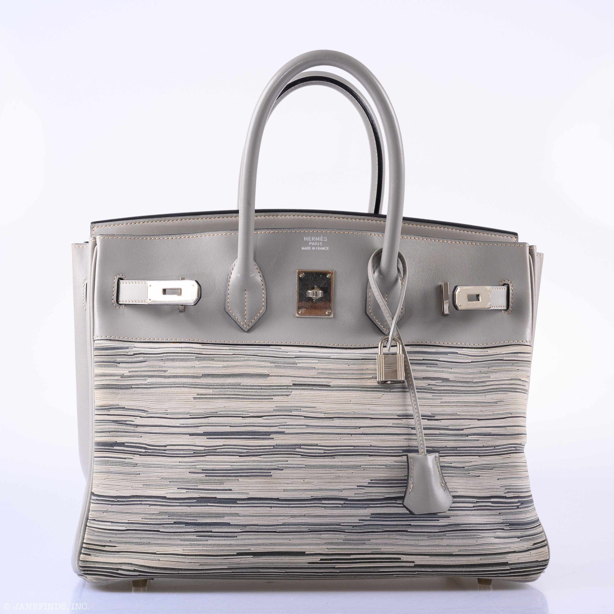 Hermès Birkin 35 Vibrato & Gris Tourterelle Box Calf Palladium Hardware