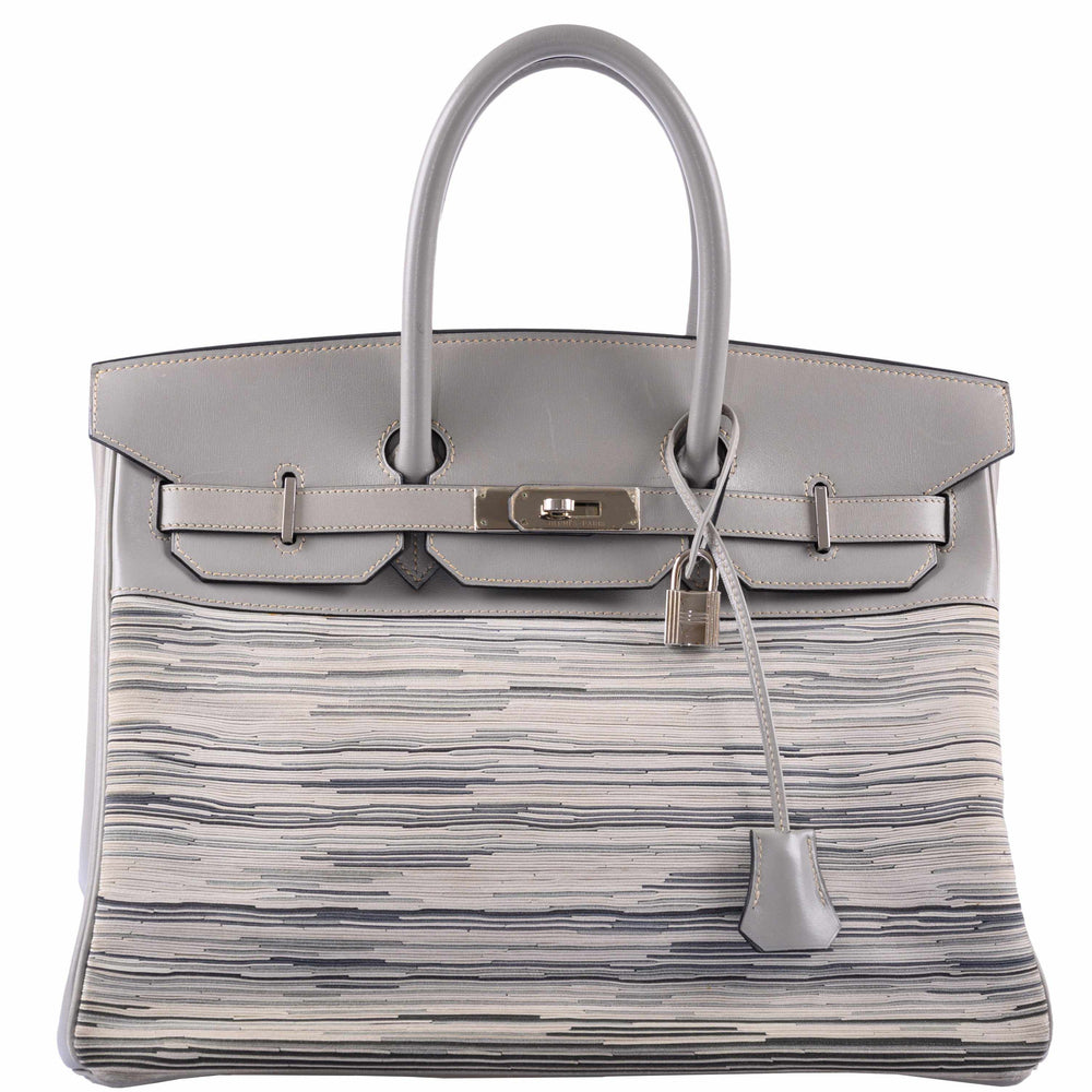 Hermès Birkin 35 Vibrato & Gris Tourterelle Box Calf Palladium Hardware