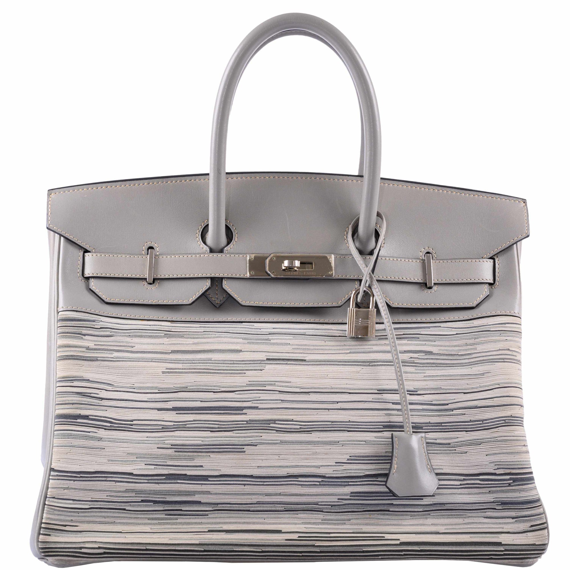 Hermès Birkin 35 Vibrato & Gris Tourterelle Box Calf Palladium Hardware
