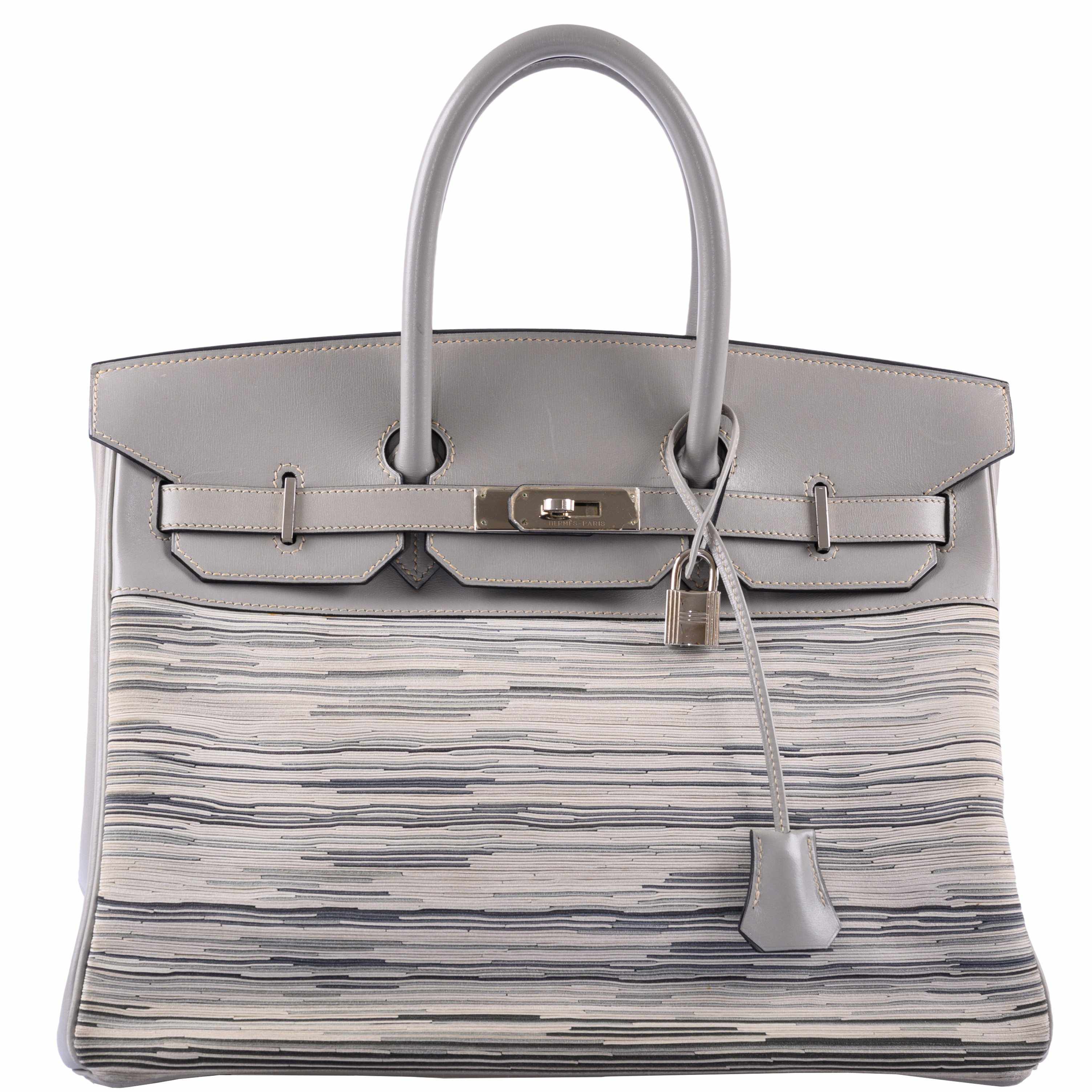 Hermès Birkin 35 Vibrato & Gris Tourterelle Box Calf Palladium Hardware