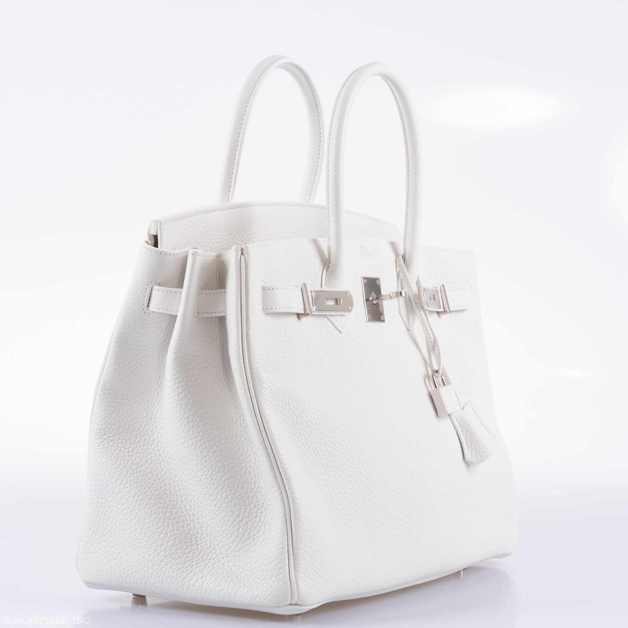 Hermès Birkin 35 White Clemence Palladium Hardware
