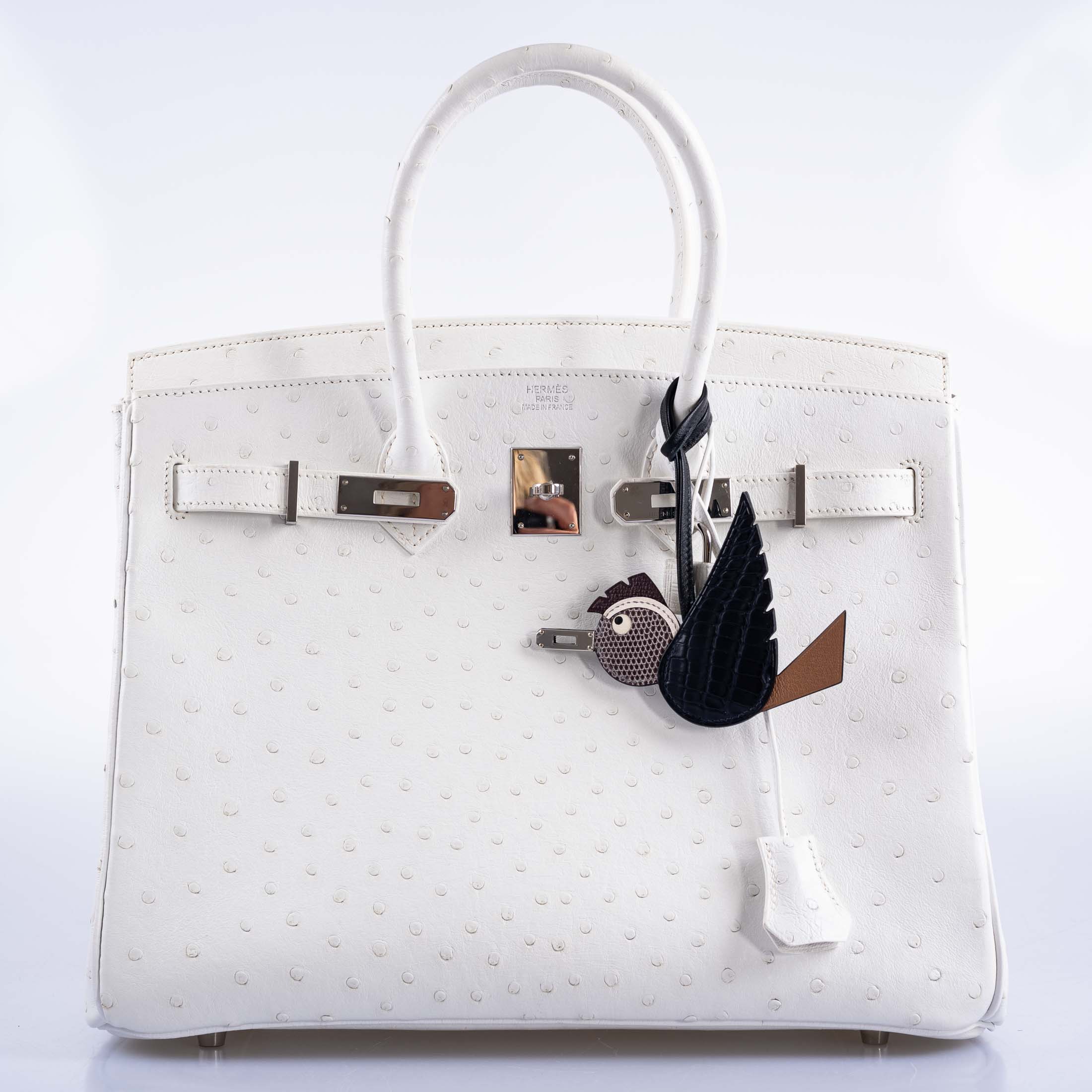 Hermès Birkin 35 White Ostrich with Palladium Hardware