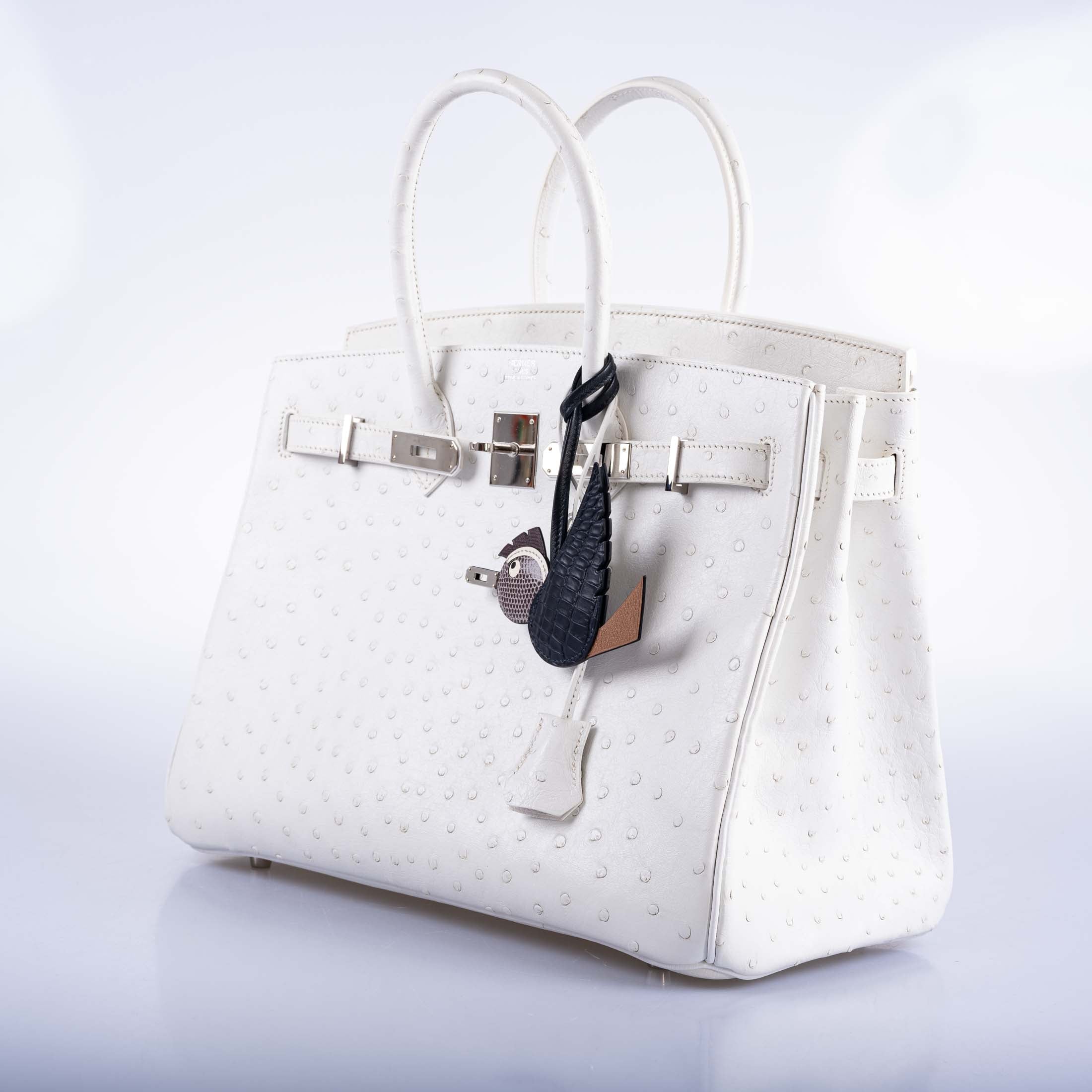 Hermès Birkin 35 White Ostrich with Palladium Hardware