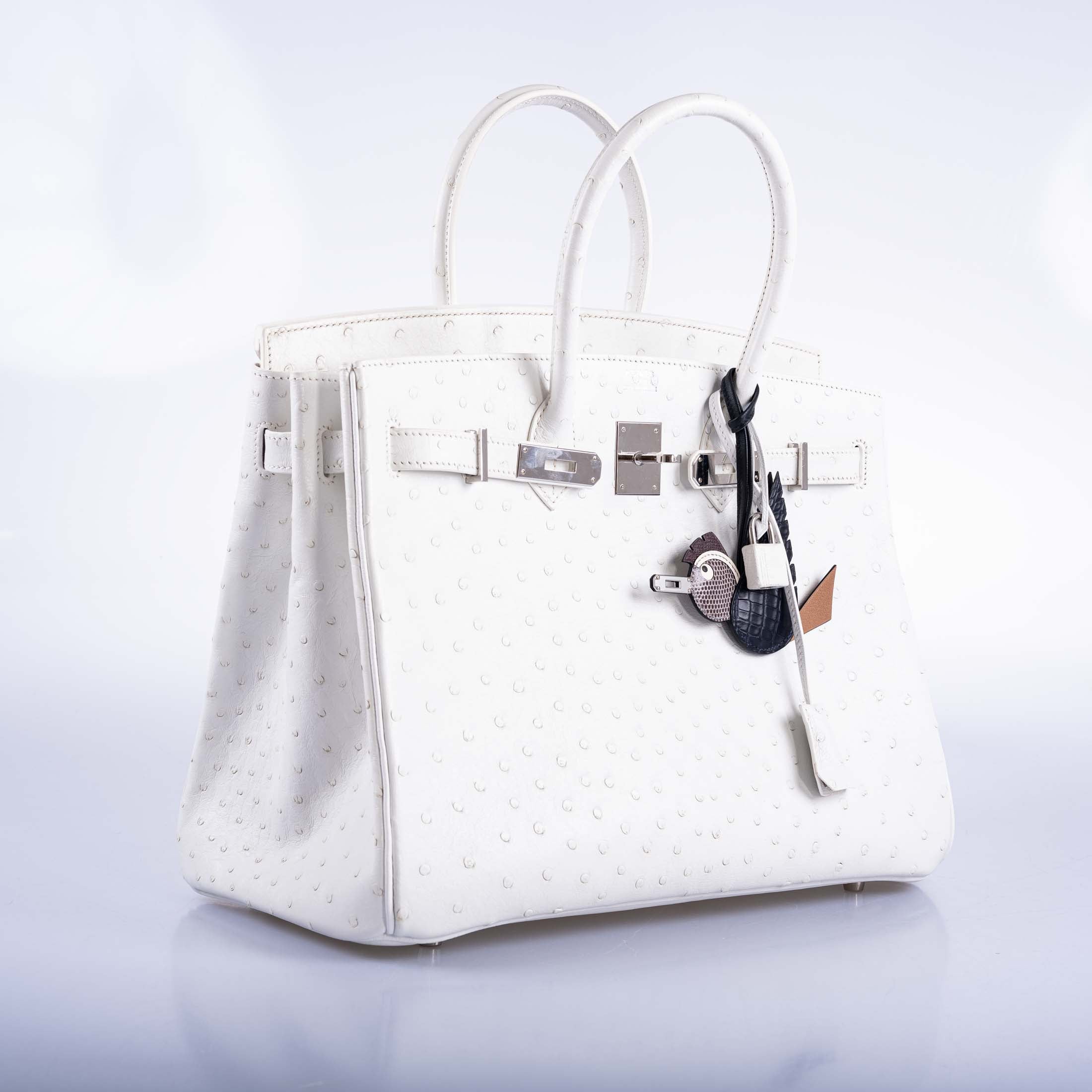 Hermès Birkin 35 White Ostrich with Palladium Hardware