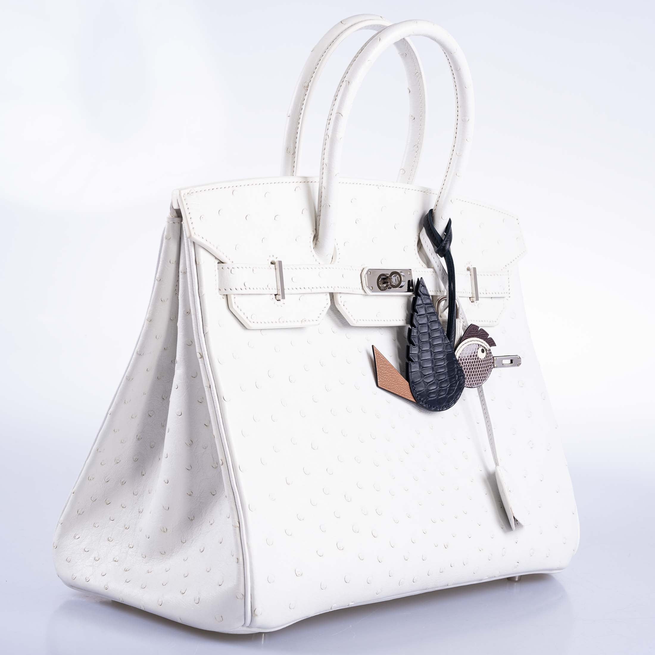 Hermès Birkin 35 White Ostrich with Palladium Hardware