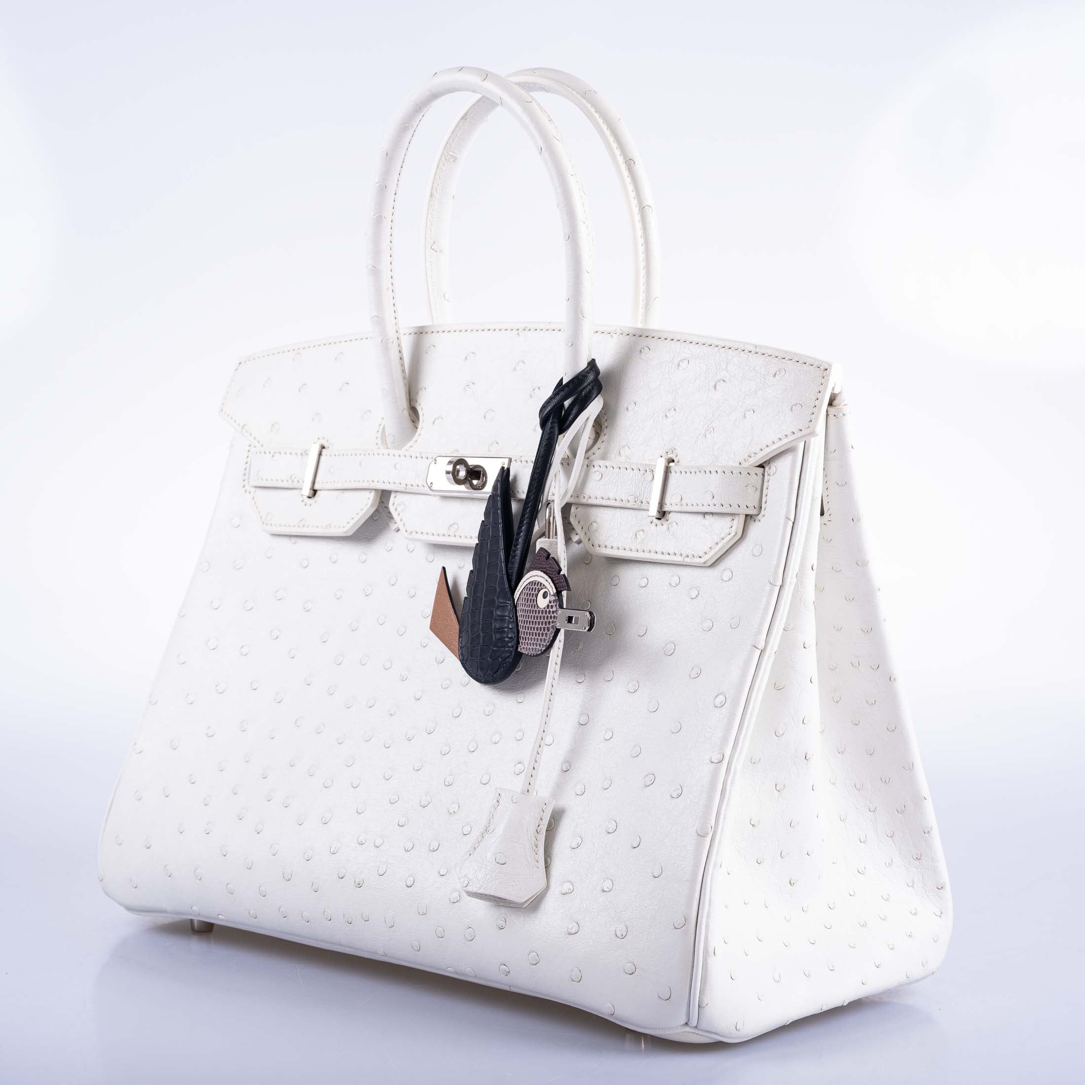 Hermès Birkin 35 White Ostrich with Palladium Hardware