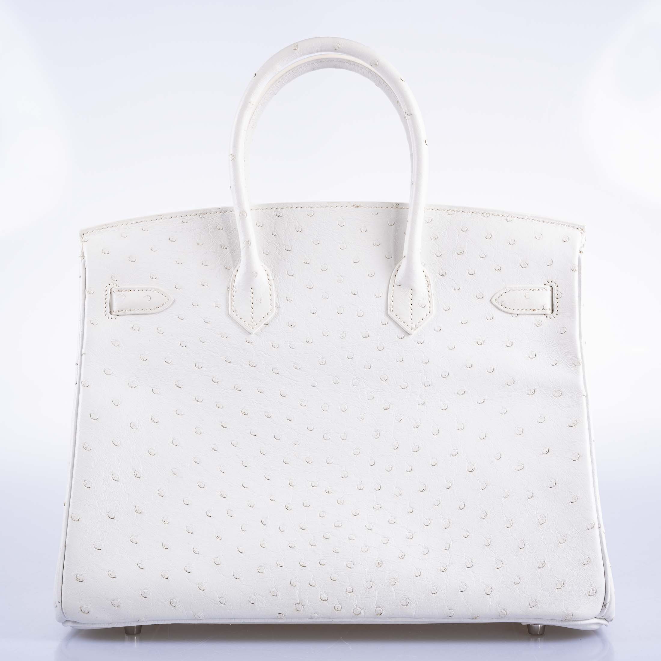 Hermès Birkin 35 White Ostrich with Palladium Hardware